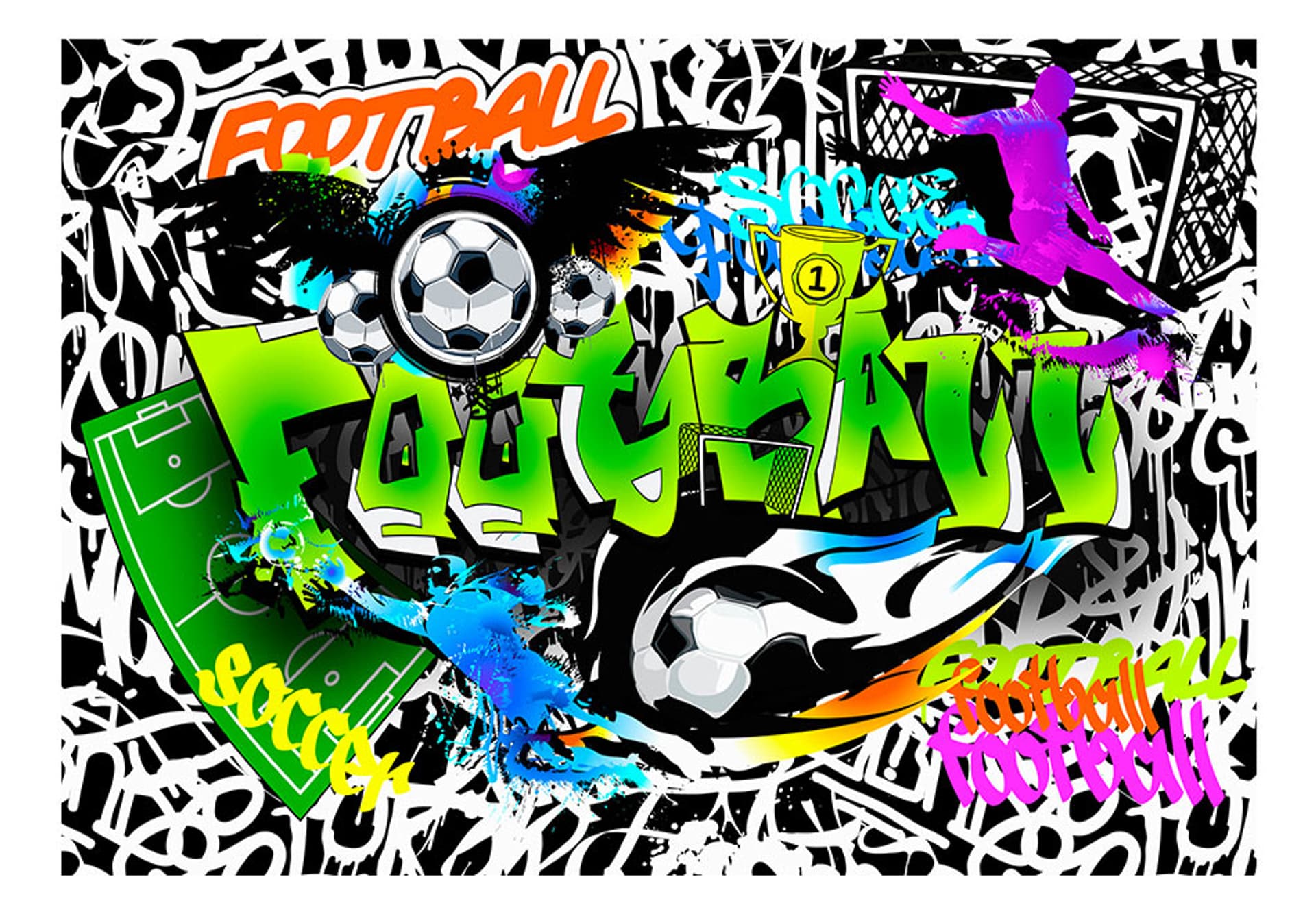 

Fototapeta - Piłkarskie graffiti (rozmiar 250x175)