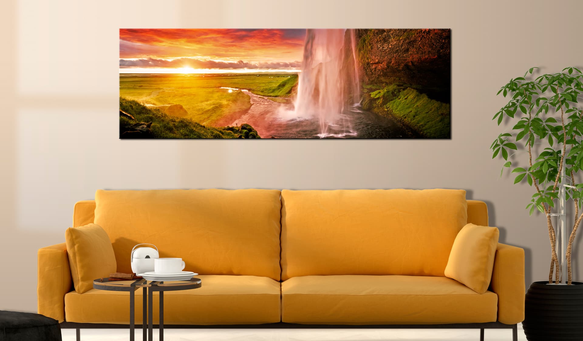 

Obraz - Wodospad Seljalandsfoss (rozmiar 135x45)