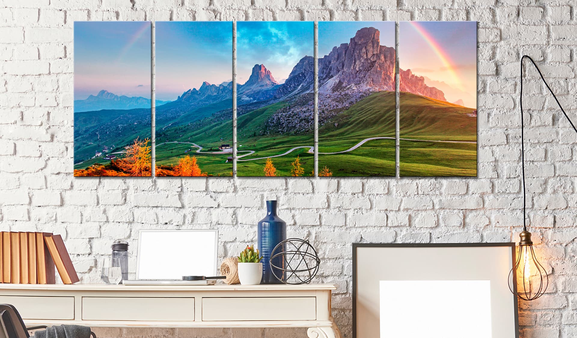 

Obraz - Tęcza w Alpach I (rozmiar 225x90)
