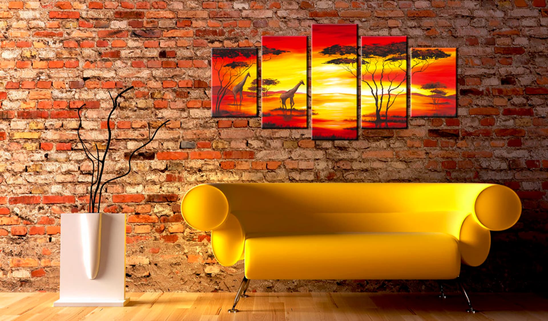 

Obraz - Żyrafy na tle zachodzącego słońca (rozmiar 225x112.5)