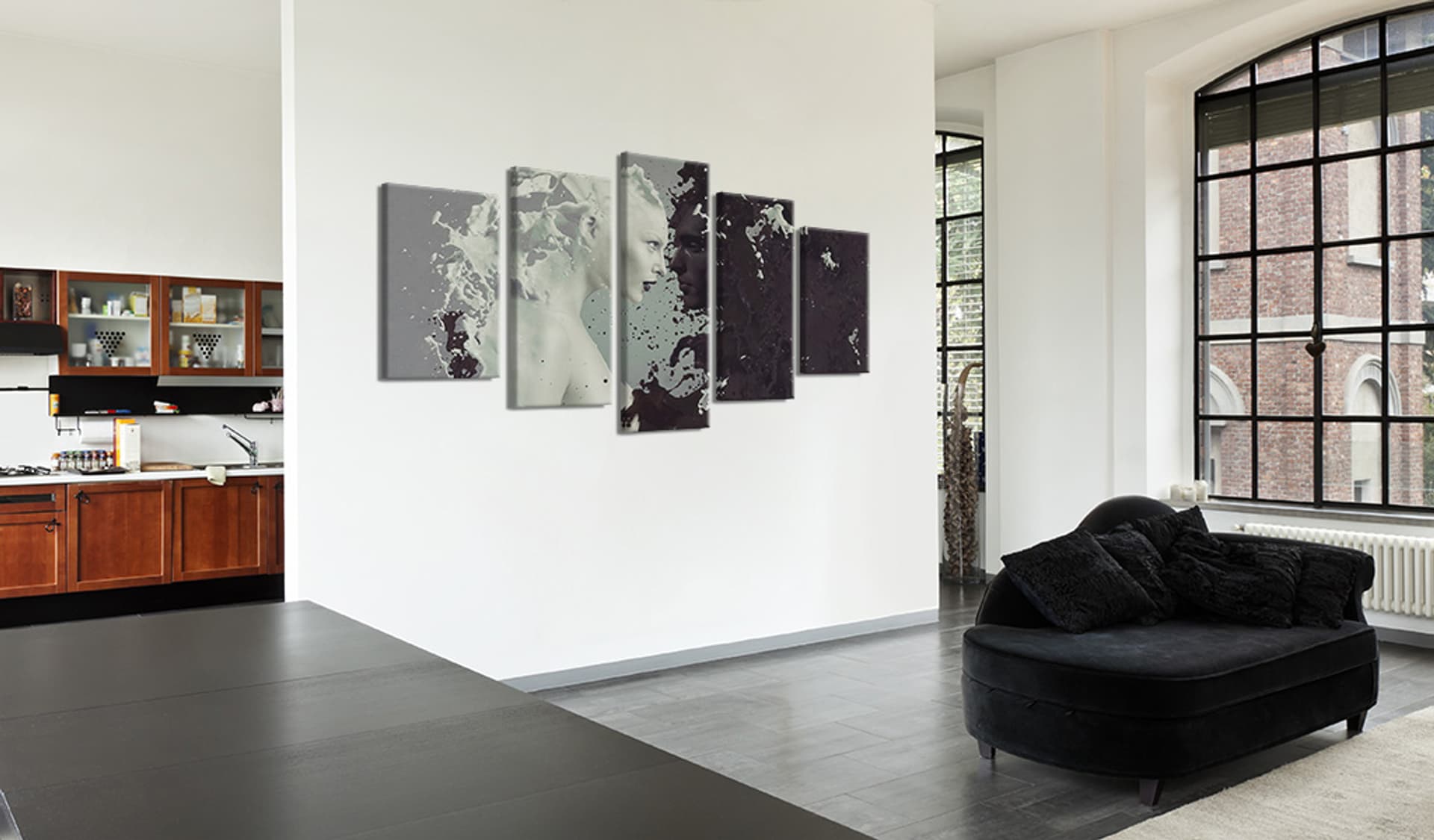 

Obraz - Black or white - 5 pieces (rozmiar 200x100)