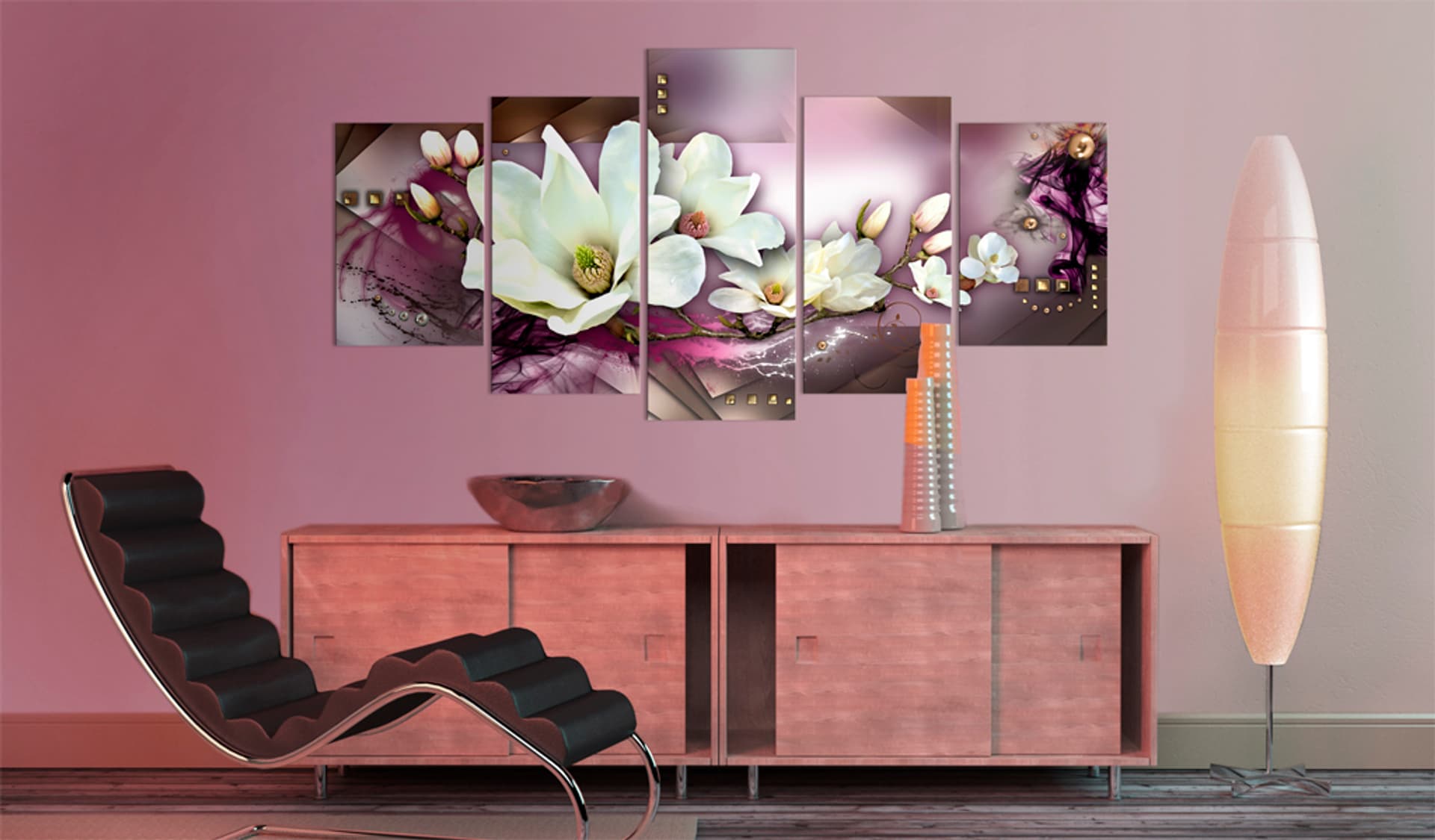 

Obraz - Magnetyczna abstrakcja z orchideą (rozmiar 225x112.5)
