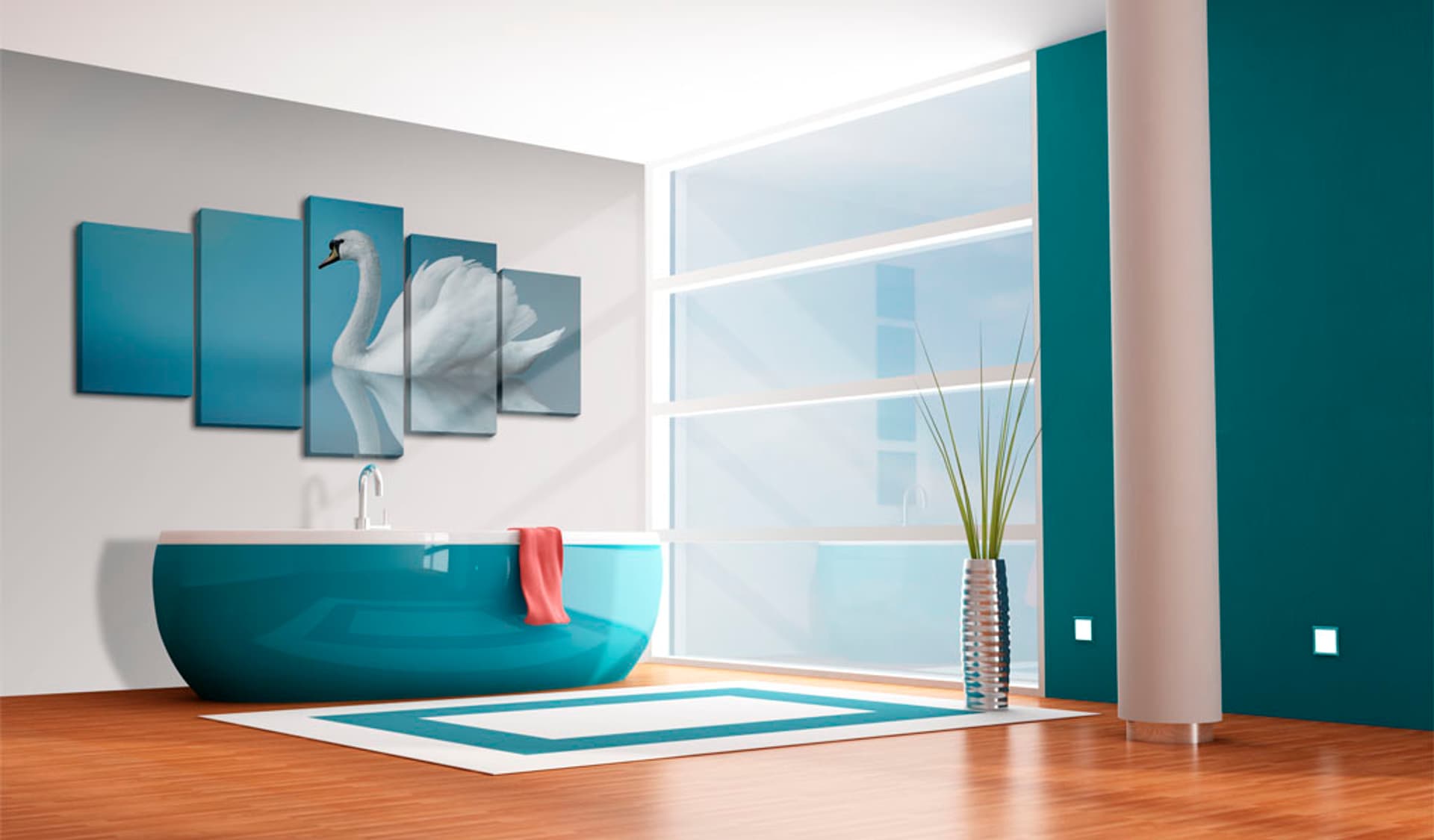 

Obraz - Łabędź w błękicie (rozmiar 225x112.5)