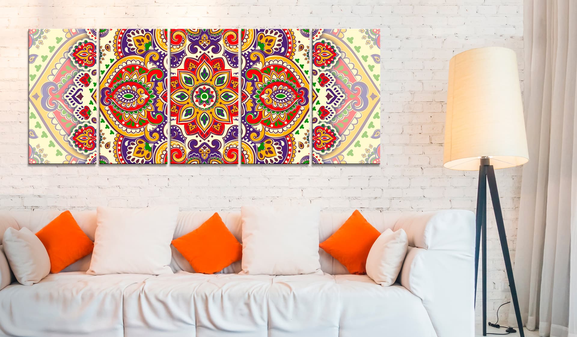 

Obraz - Kolorowy ornament (rozmiar 225x90)