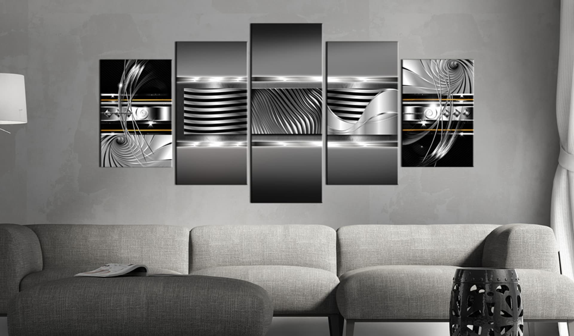 

Obraz - Rytm platyny (rozmiar 200x100)