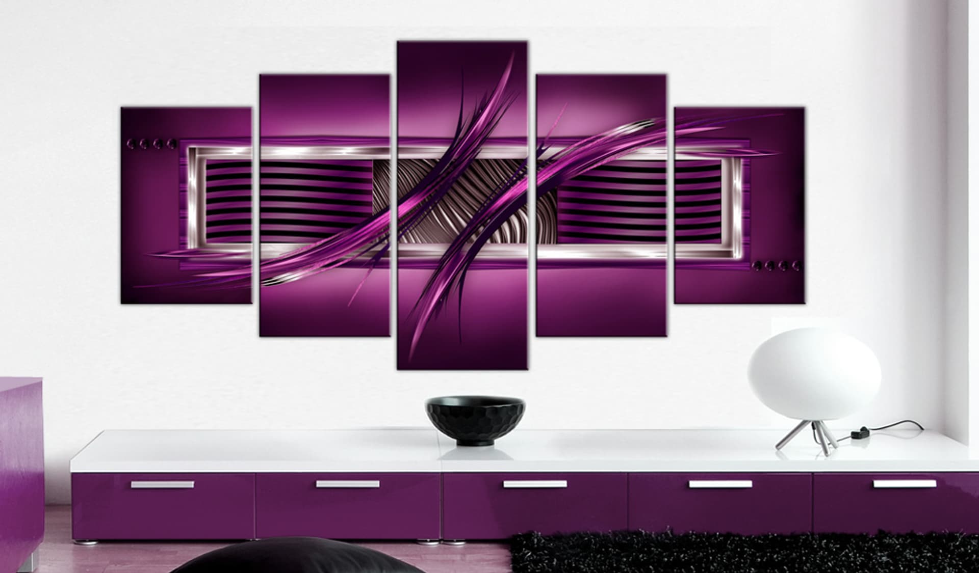 

Obraz - Rytm purpury (rozmiar 100x50)