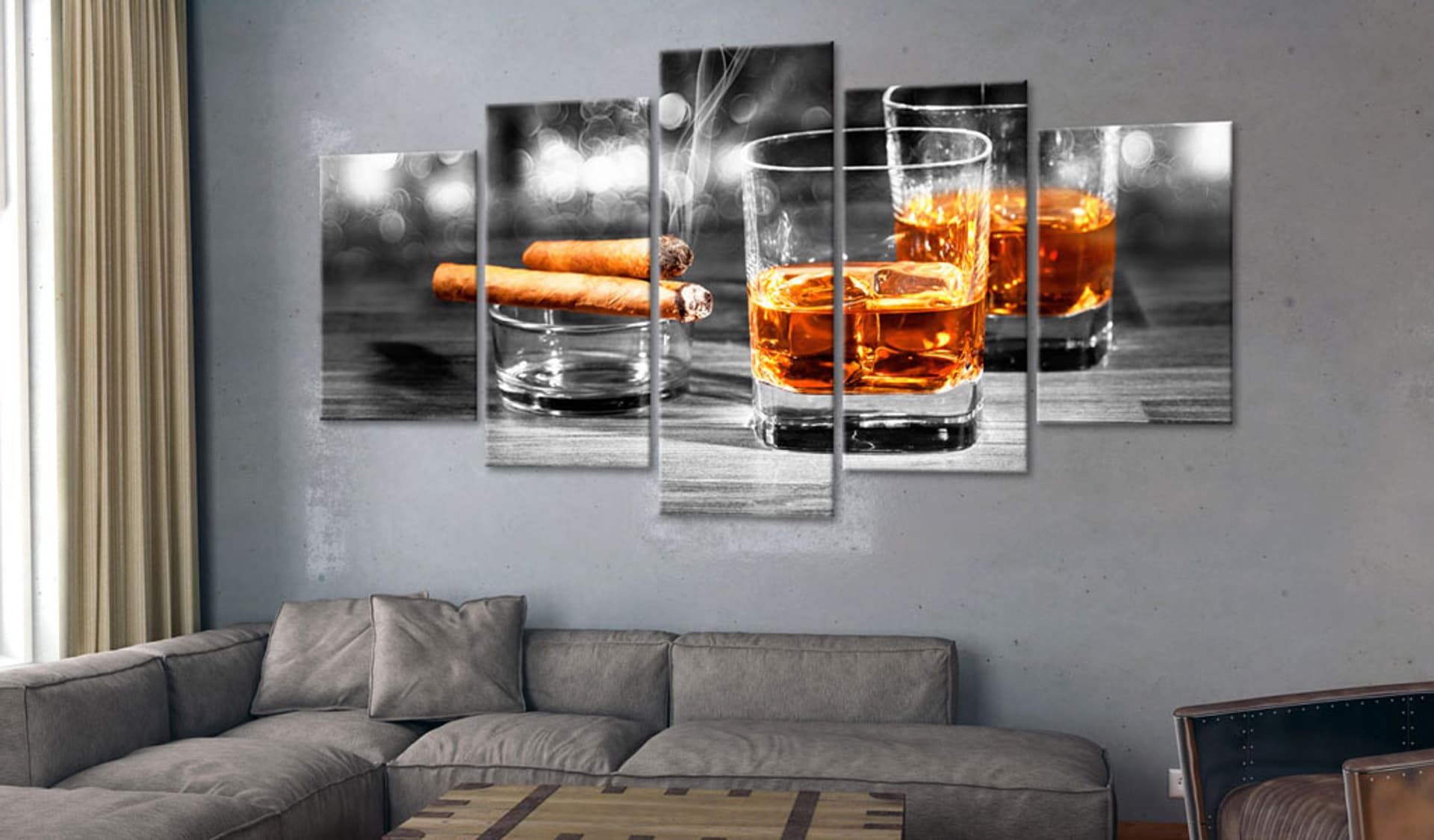 

Obraz - Cygara i whisky (rozmiar 100x50)