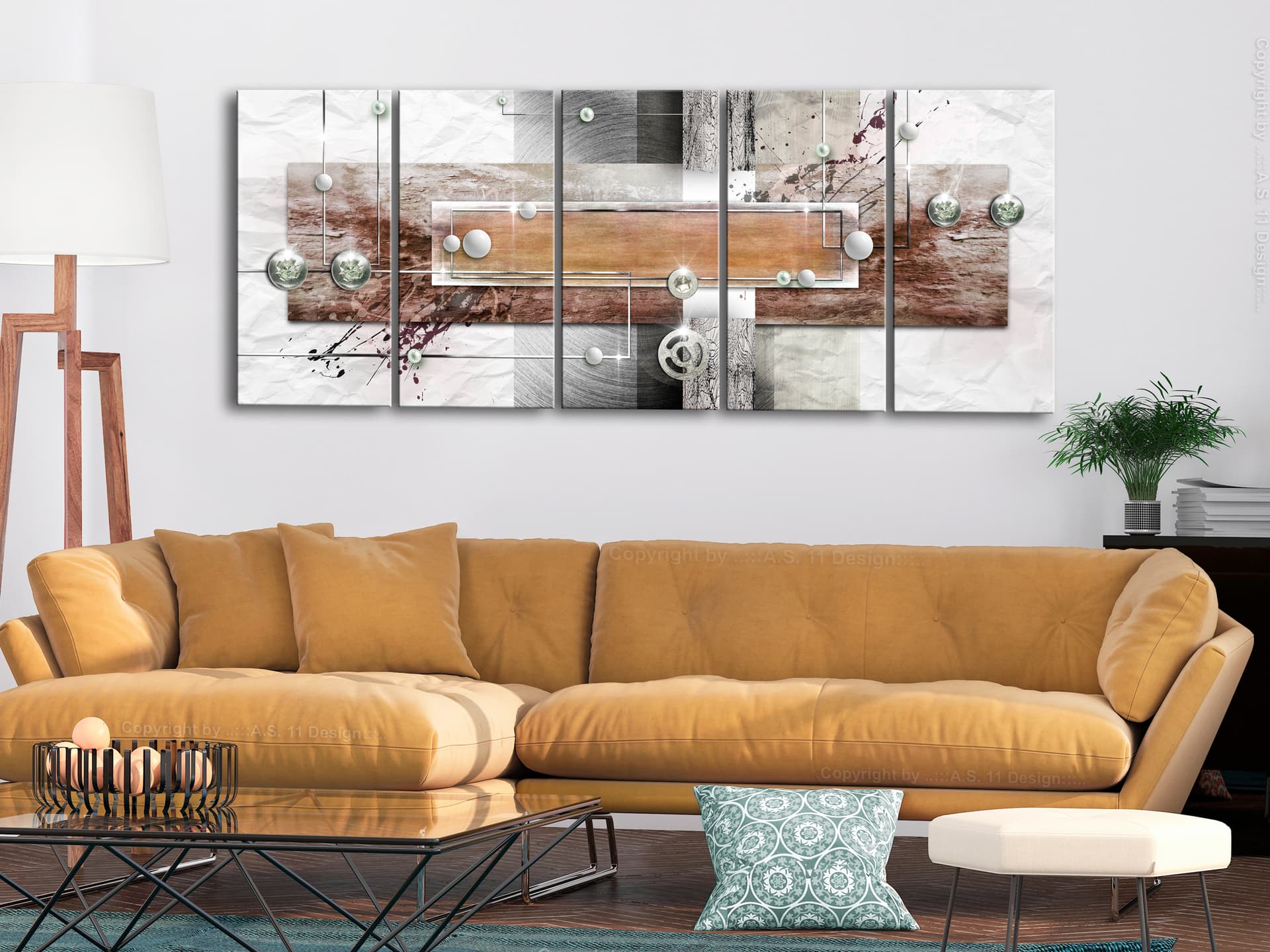 

Obraz - Tajemniczy mechanizm (5-częściowy) wąski brązowy (rozmiar 225x90)