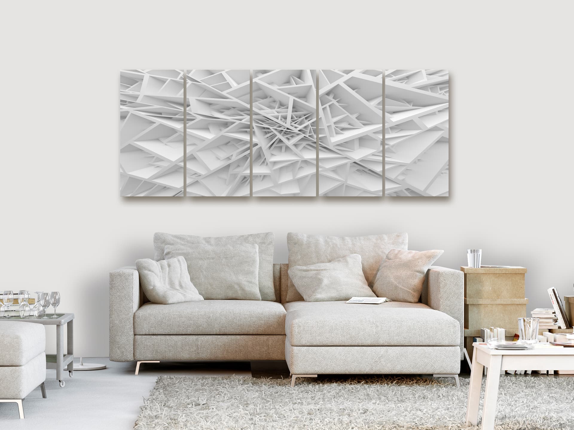 

Obraz - Skomplikowana geometria (5-częściowy) wąski (rozmiar 225x90)