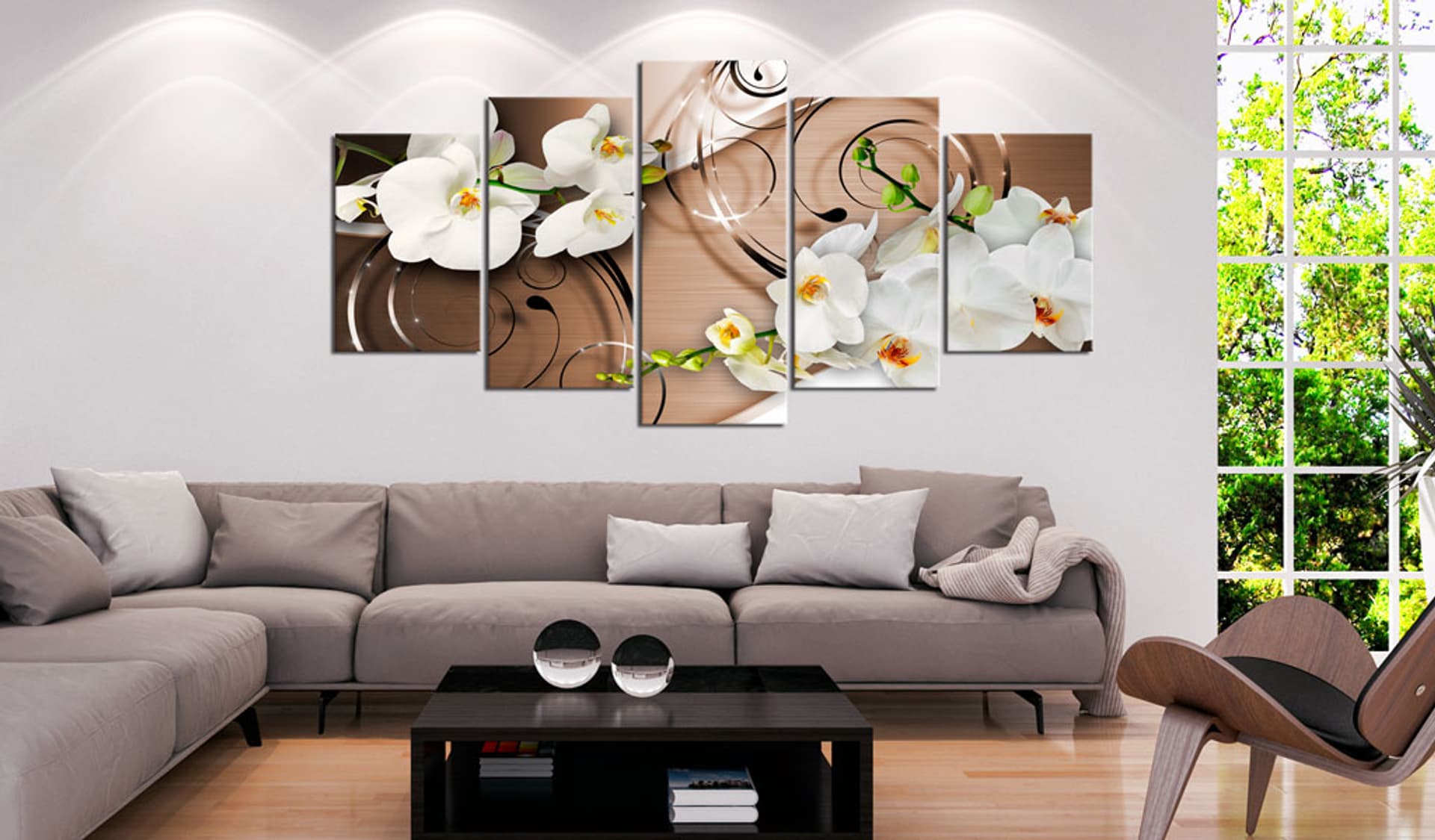 

Obraz - Orchidee w kolorze kości słoniowej (rozmiar 225x112.5)