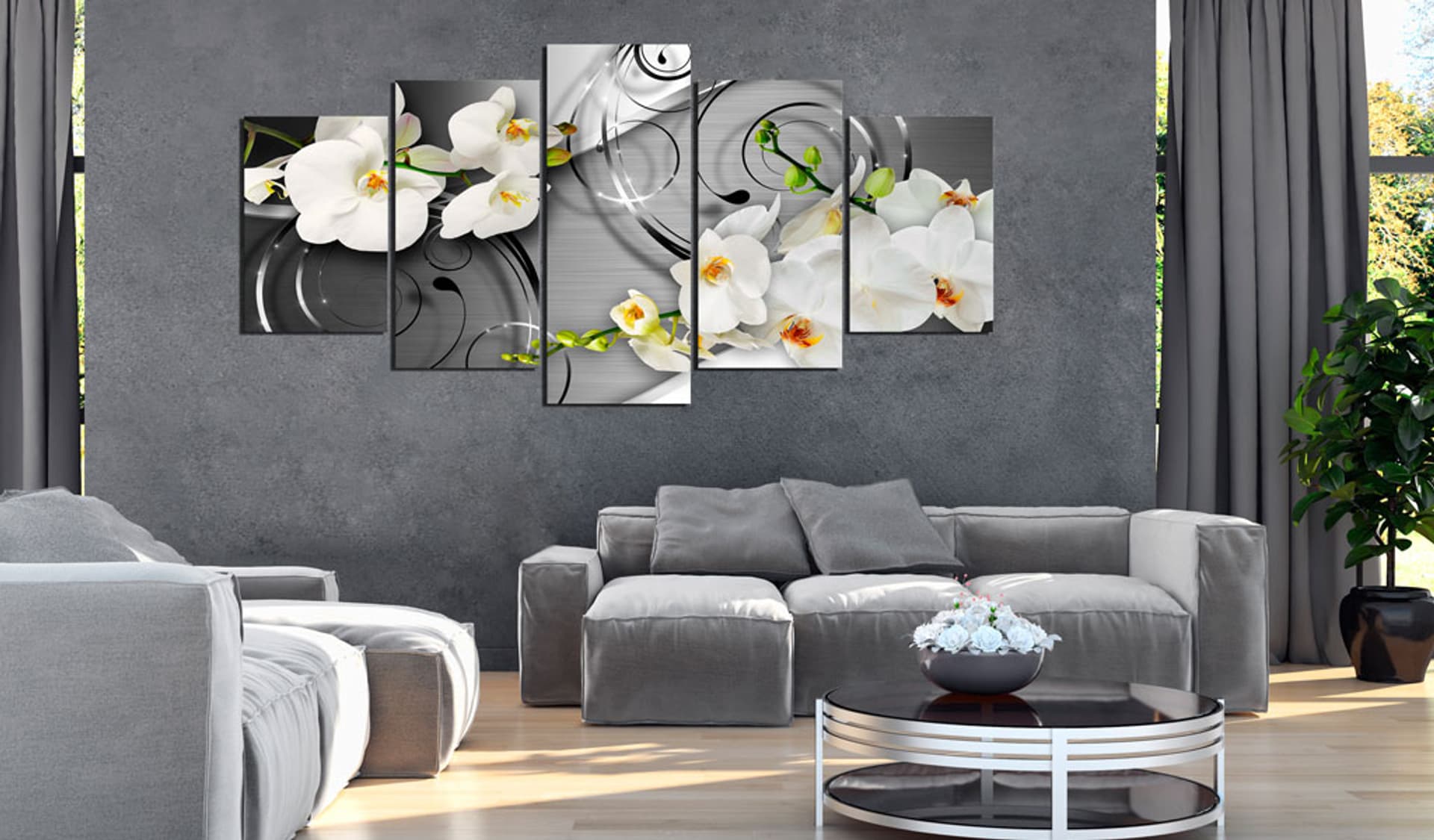 

Obraz - Mleczne orchidee (rozmiar 200x100)