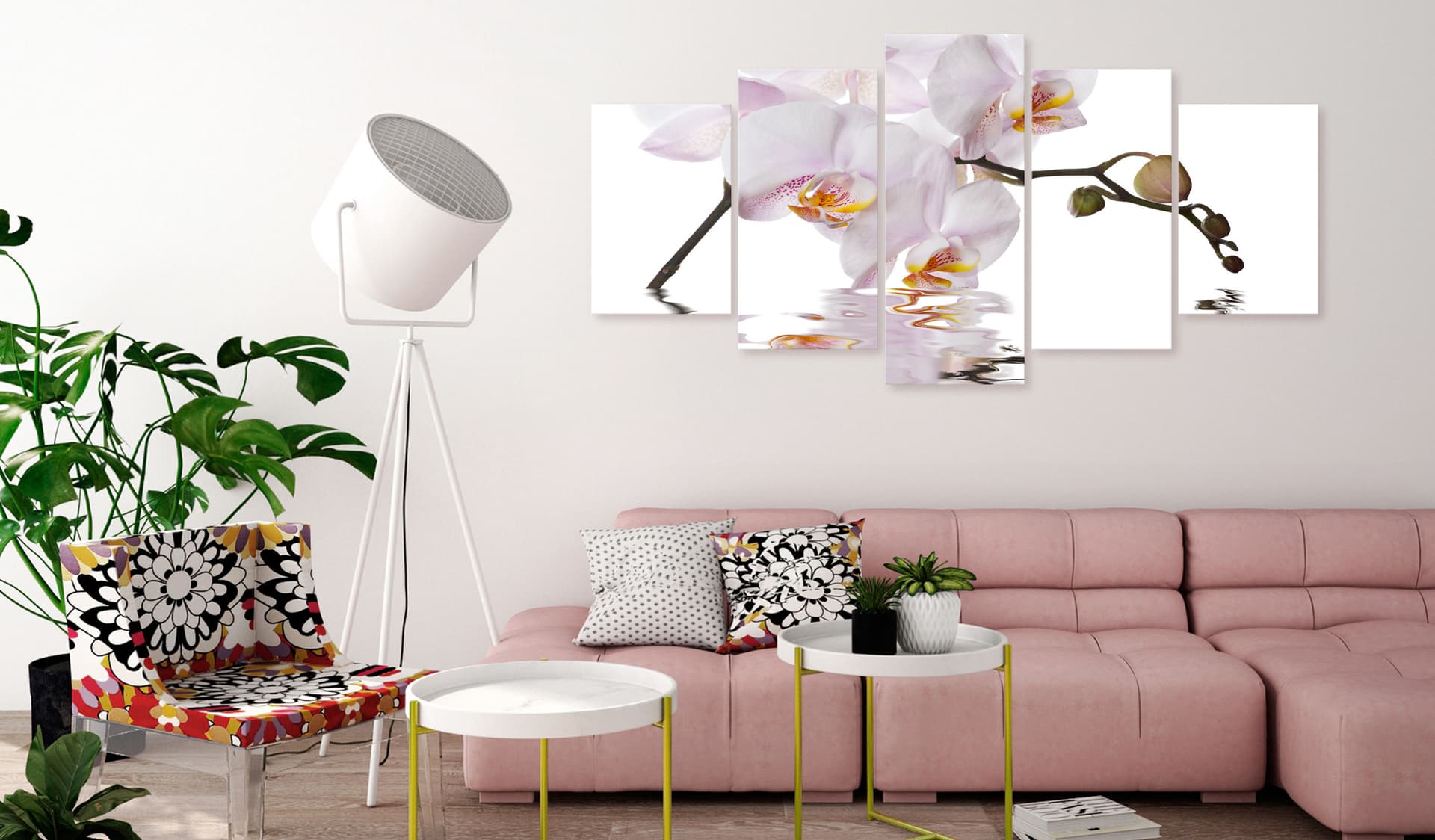 

Obraz - Zachwycająca orchidea (5-częściowy) szeroki (rozmiar 200x100)