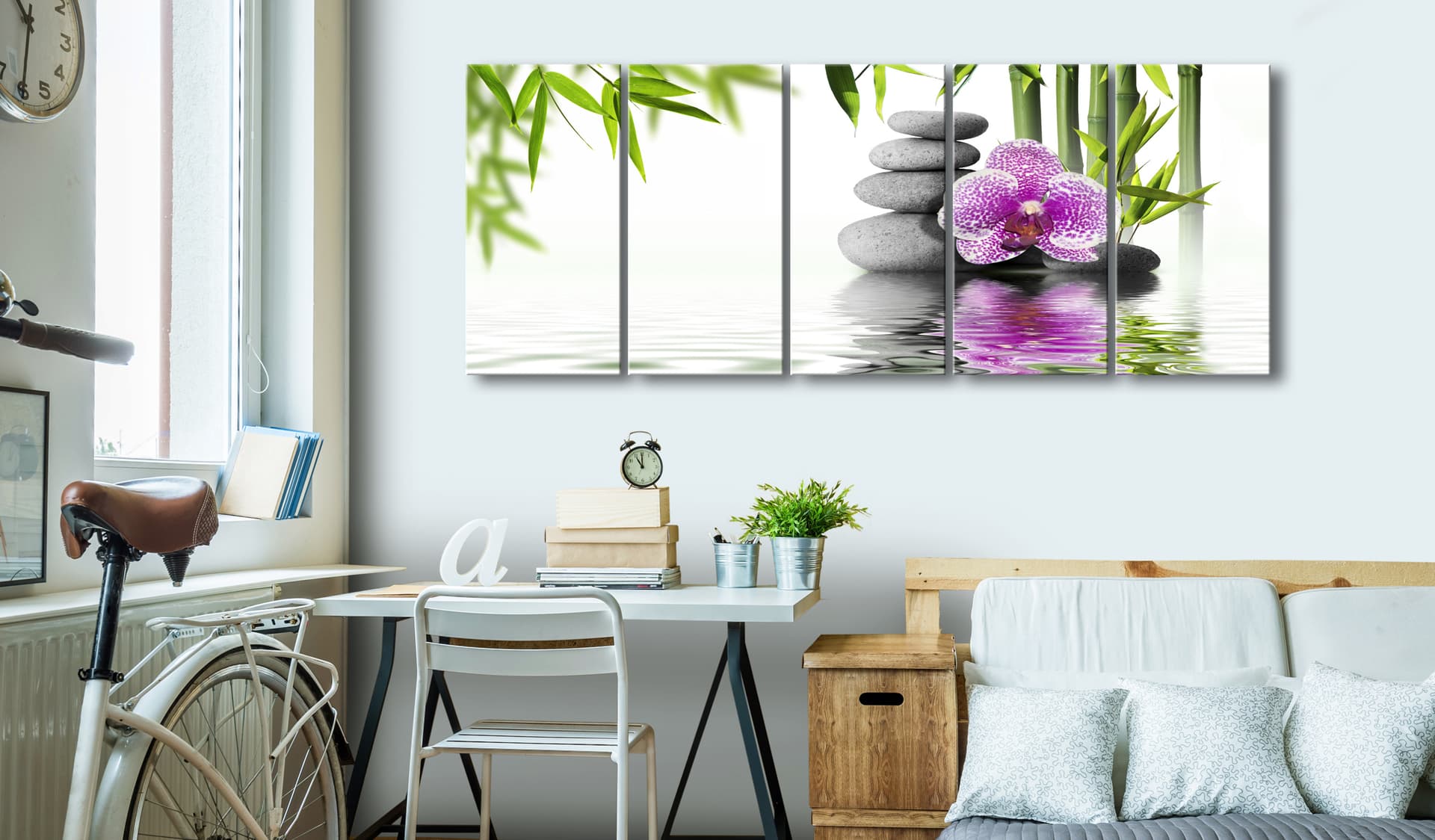

Obraz - Ogród wodny (5-częściowy) wąski (rozmiar 225x90)