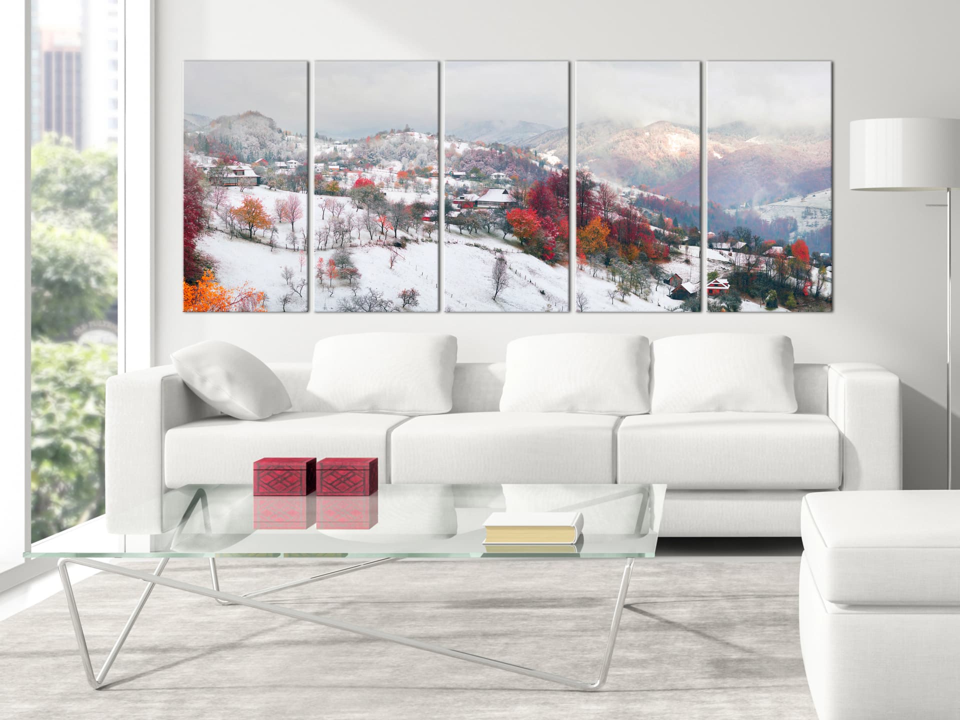 

Obraz - Pierwszy śnieg (5-częściowy) wąski (rozmiar 225x90)