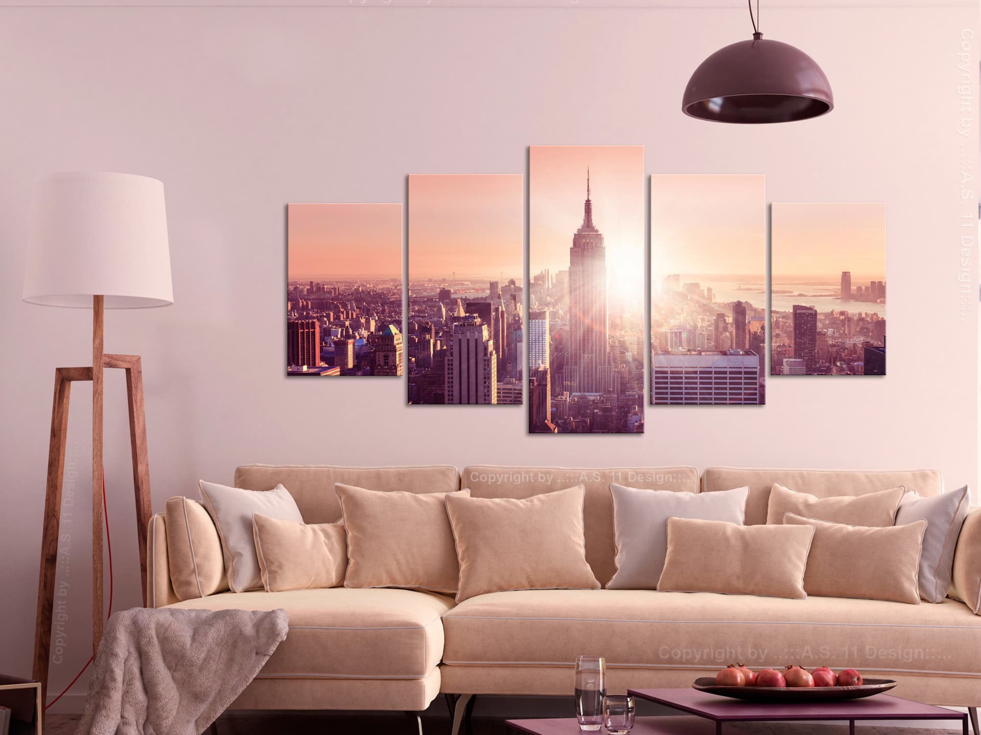 

Obraz - Słońce nad Manhattanem (5-częściowy) szeroki pomarańczowy (rozmiar 200x100)