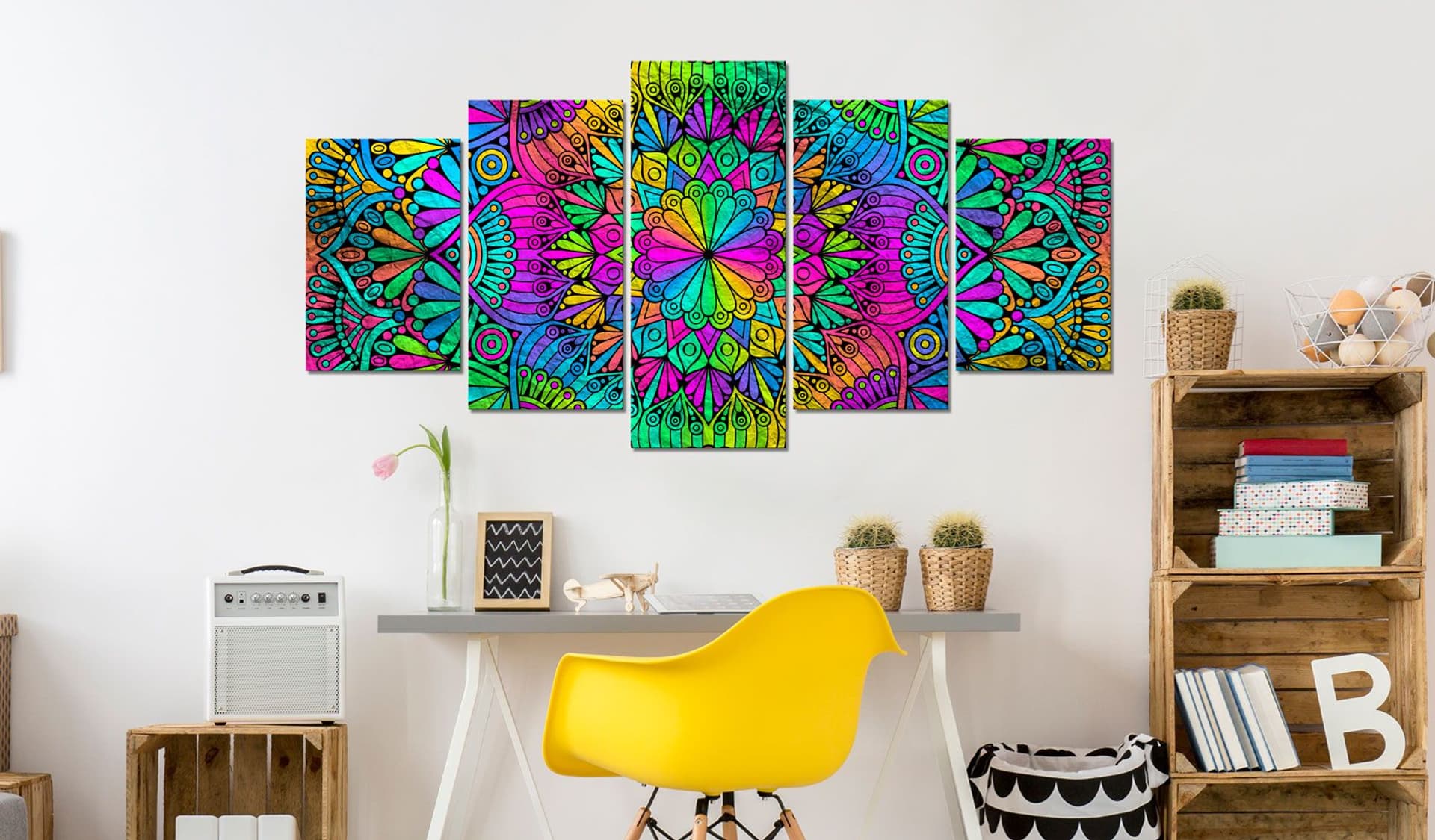 

Obraz - Mandala: Pawie oczka (rozmiar 100x50)