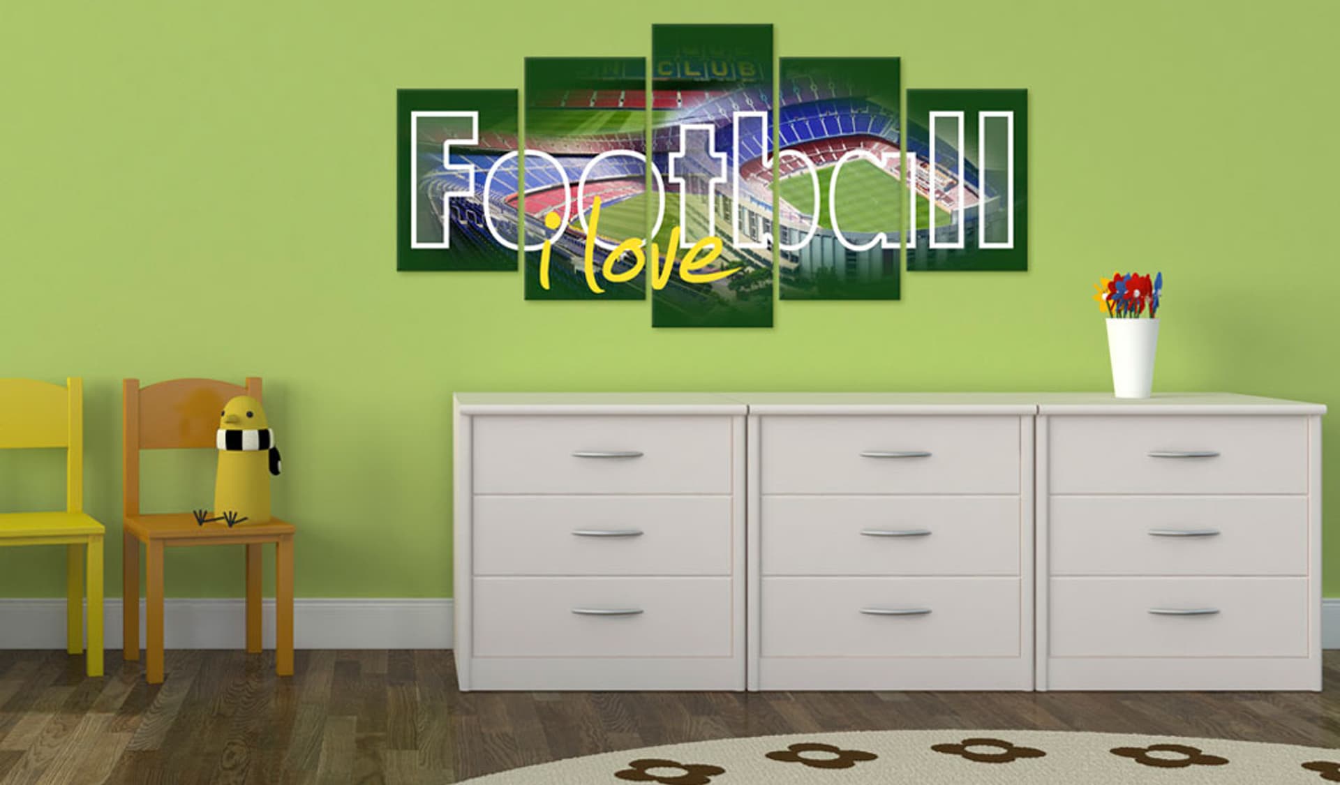 

Obraz - I Love Football (rozmiar 100x50)