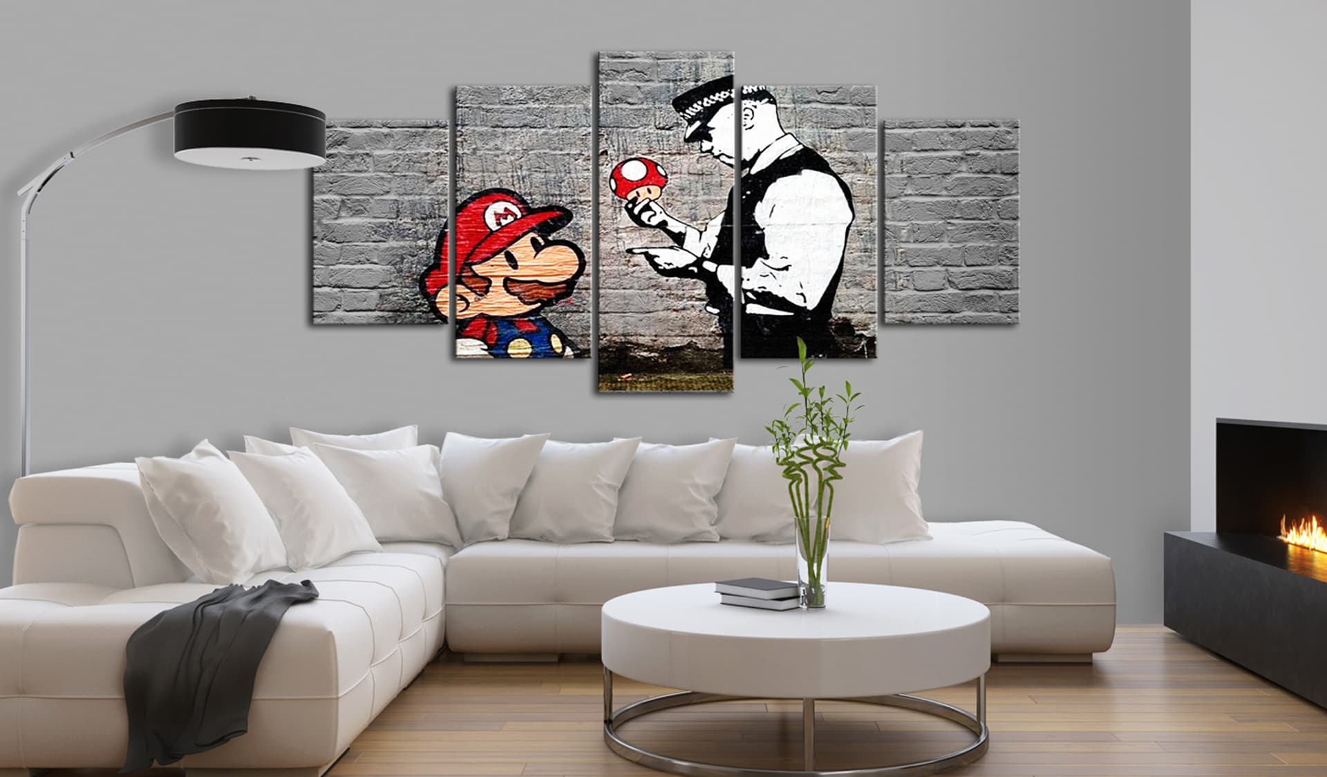 

Obraz - Super Mario Mushroom Cop (Banksy) (rozmiar 200x100)