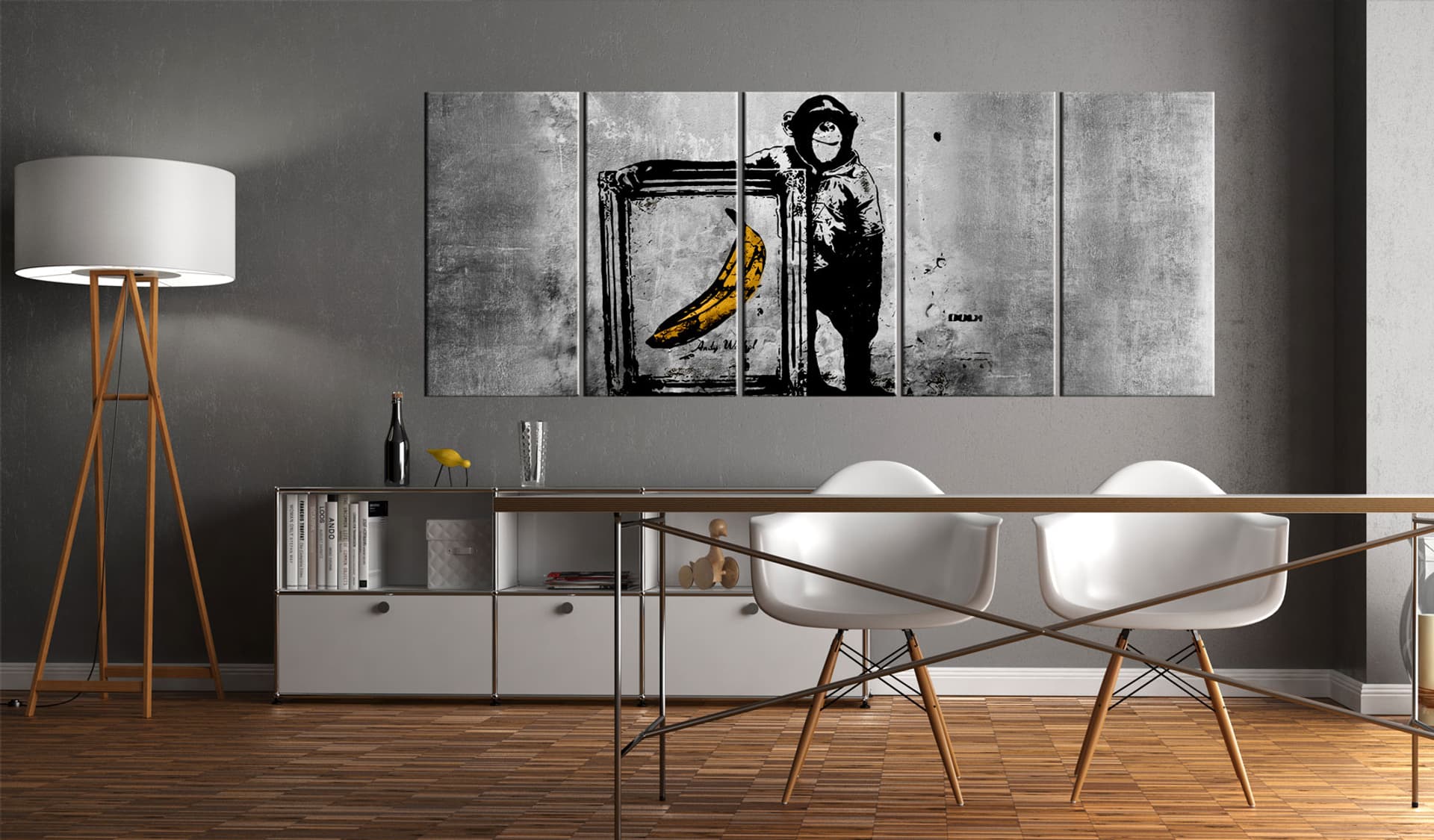 

Obraz - Banksy: Małpa z ramą (rozmiar 225x90)