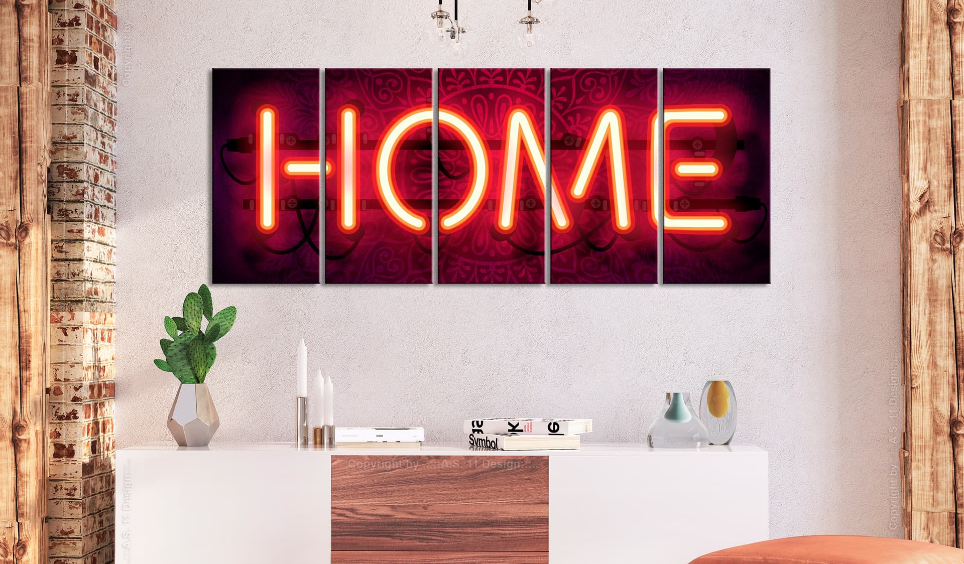 

Obraz - Neonowe home (rozmiar 225x90)