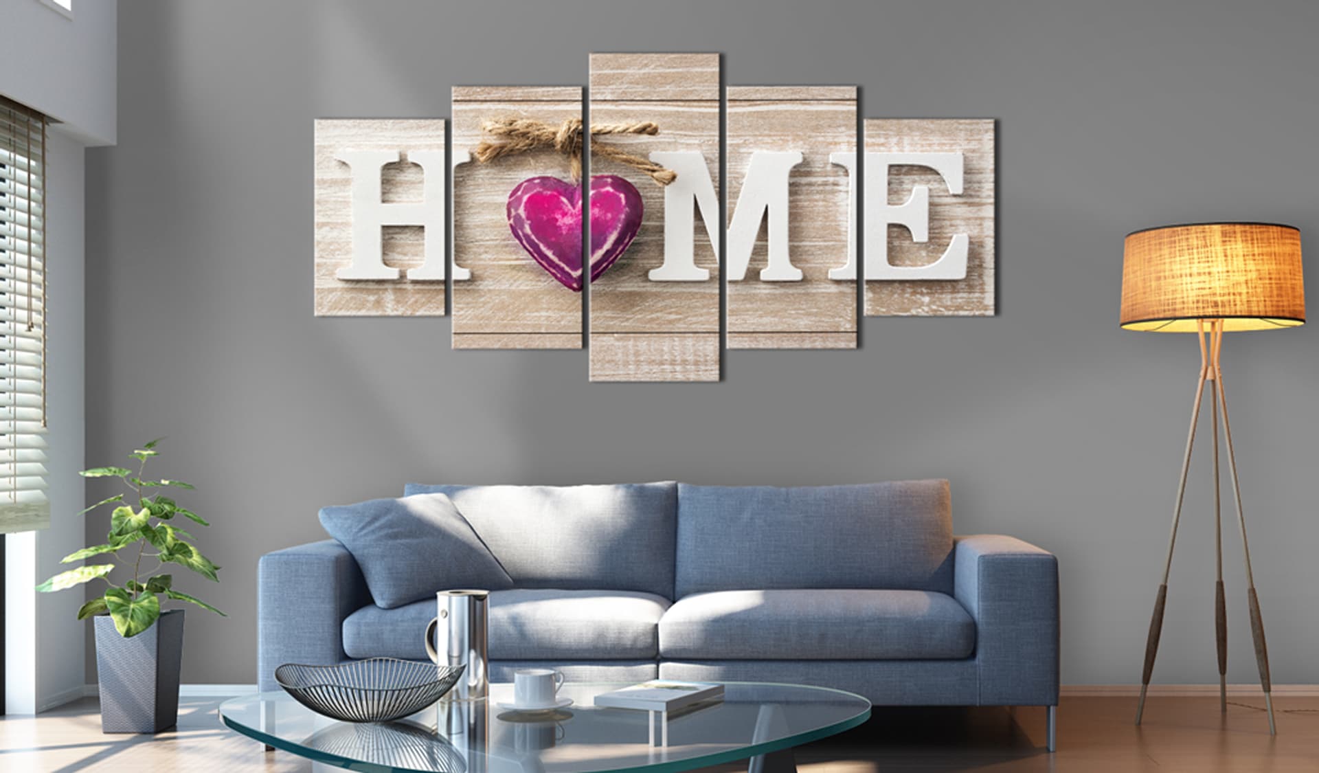 

Obraz - Home: Różowe serce (rozmiar 200x100)