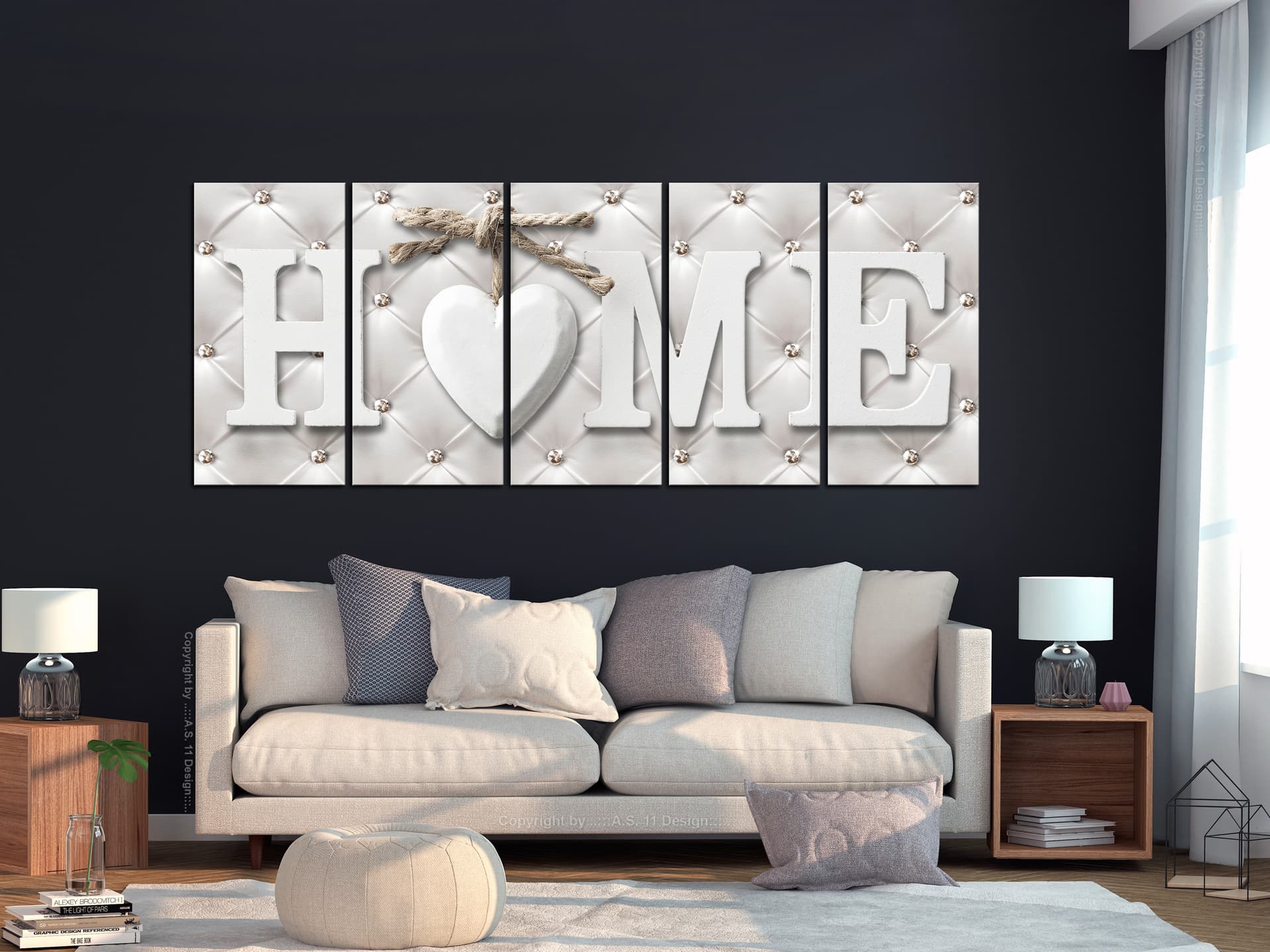 

Obraz - Pikowane home (5-częściowy) wąski (rozmiar 200x80)