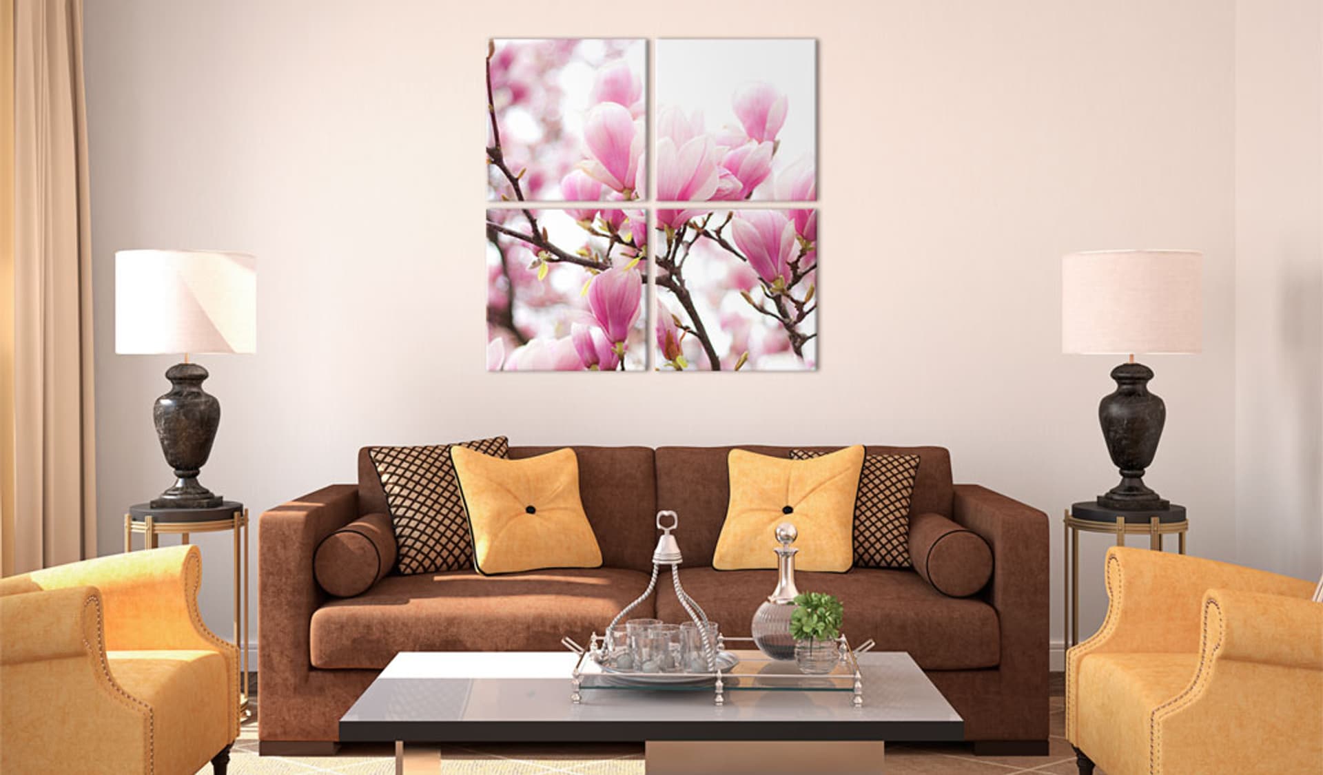 

Obraz - Kwitnące drzewo magnolii (rozmiar 60x60)