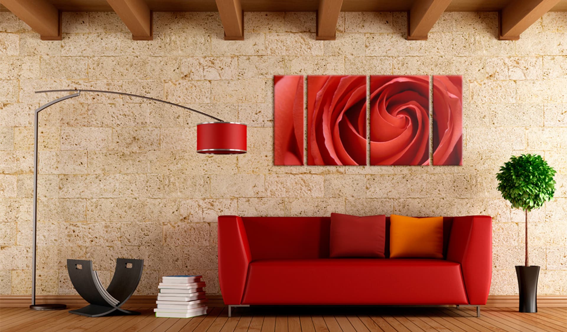 

Obraz - Passionate rose (rozmiar 60x30)