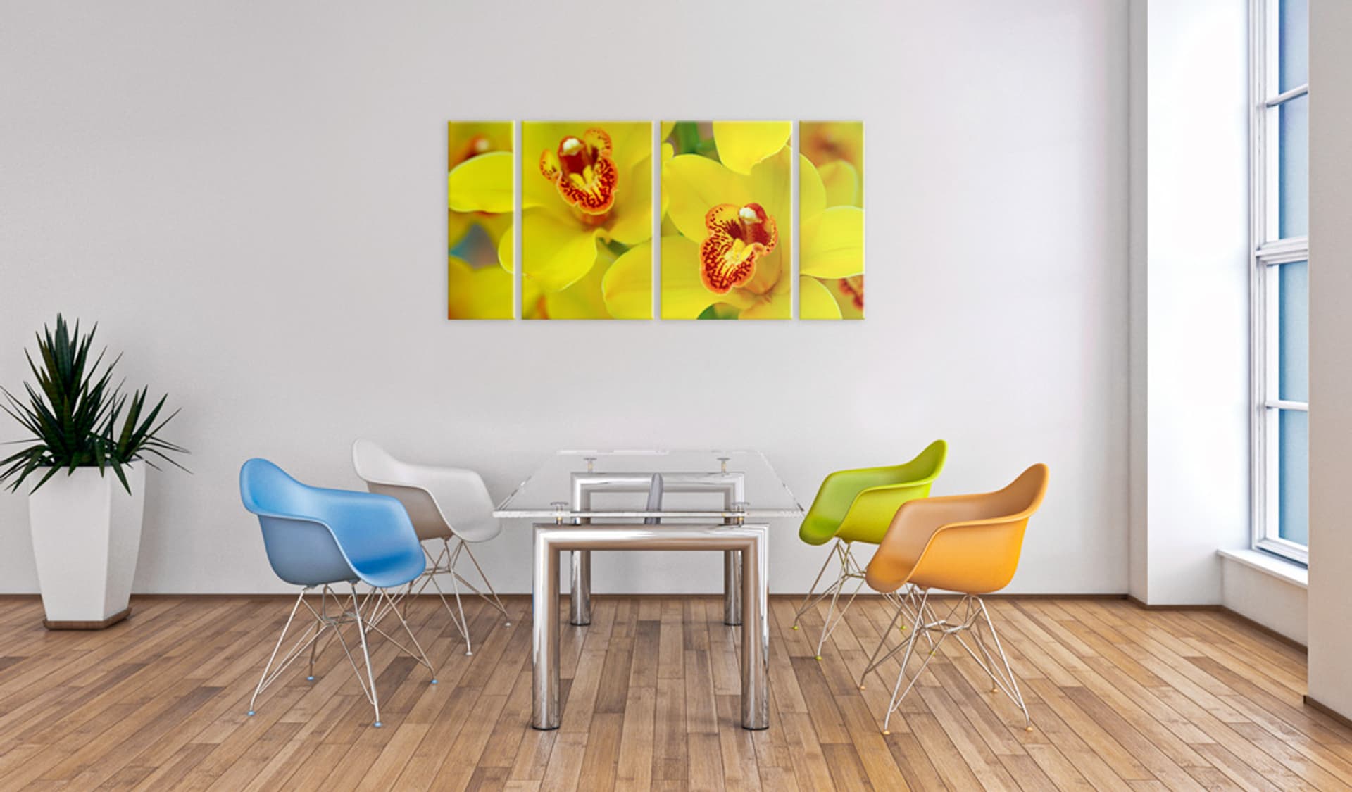 

Obraz - Orchids - intensity of yellow color (rozmiar 60x30)