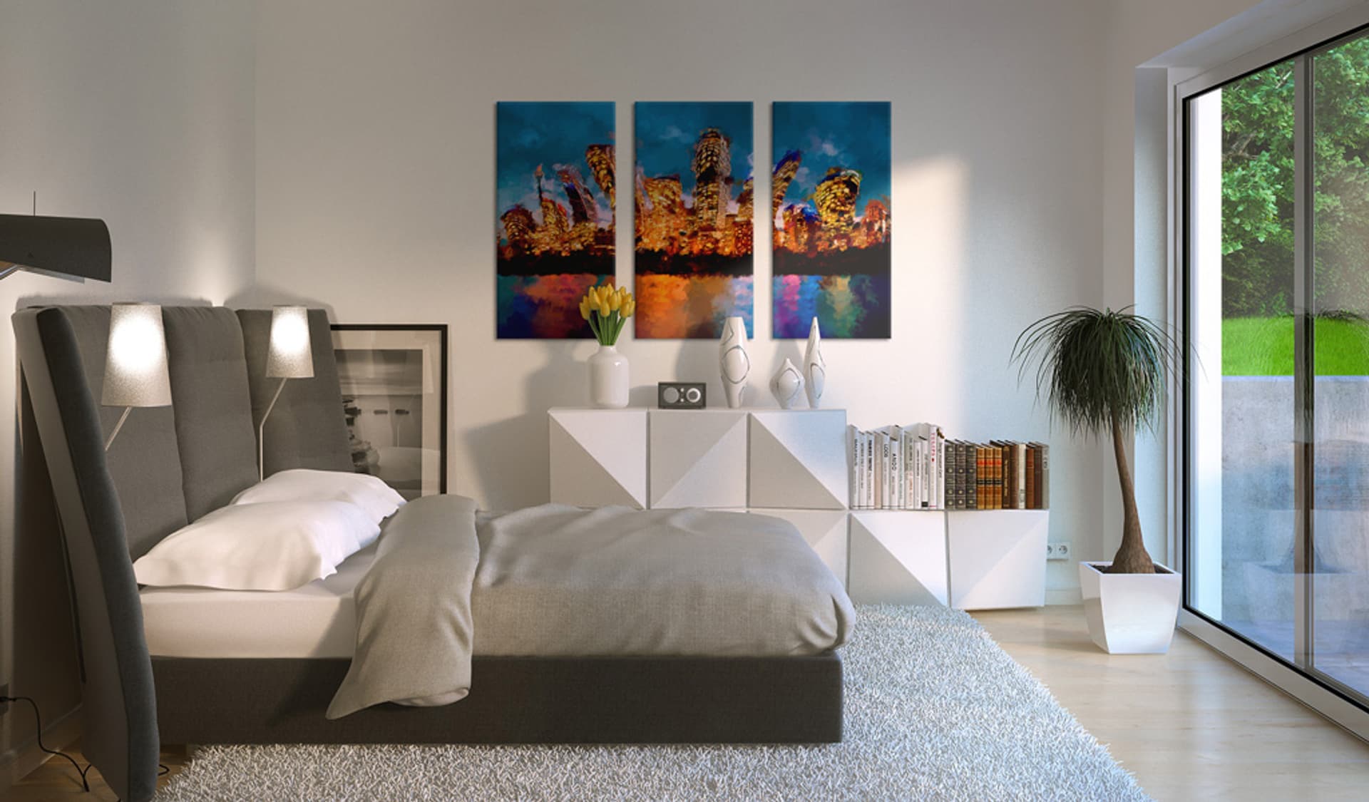 

Obraz - Mad city - triptych (rozmiar 90x60)