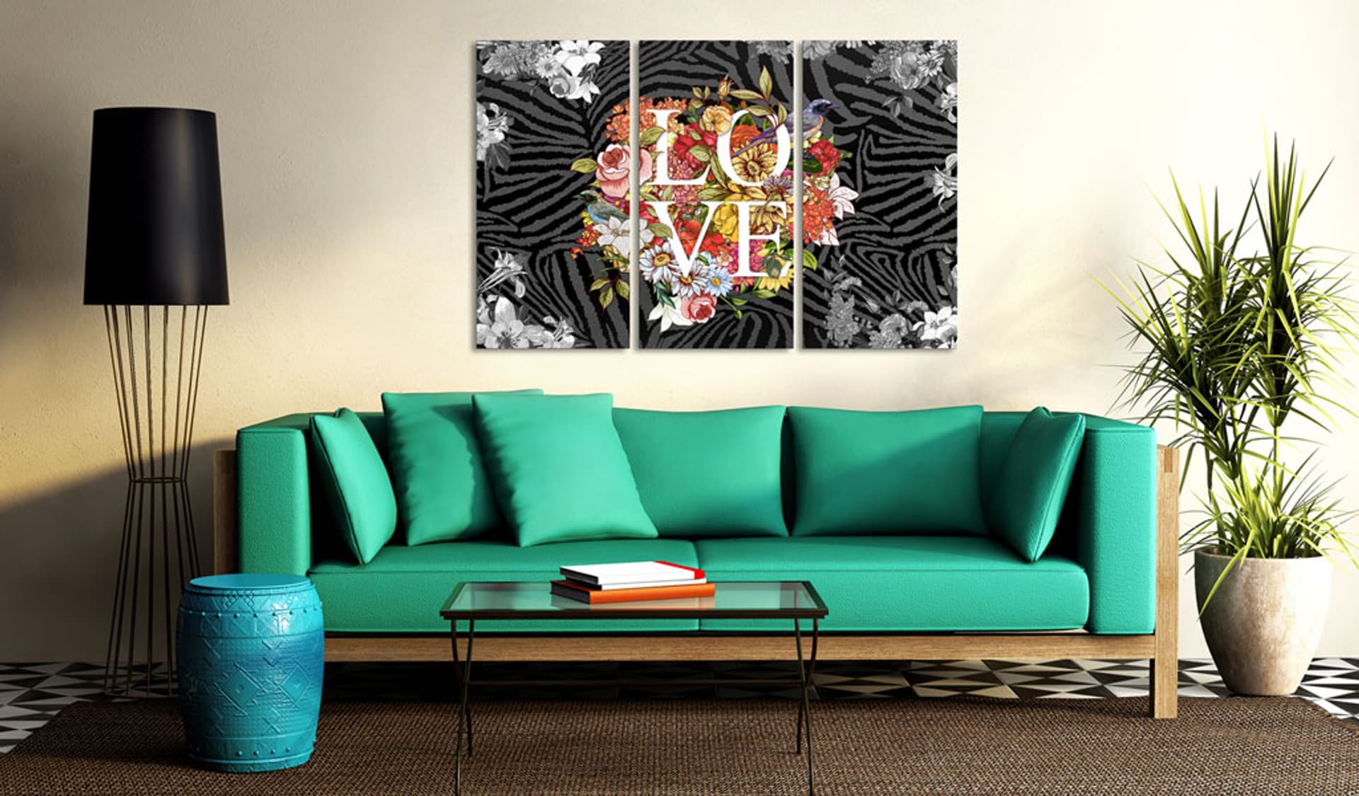 

Obraz - Flowers from the heart (rozmiar 90x60)