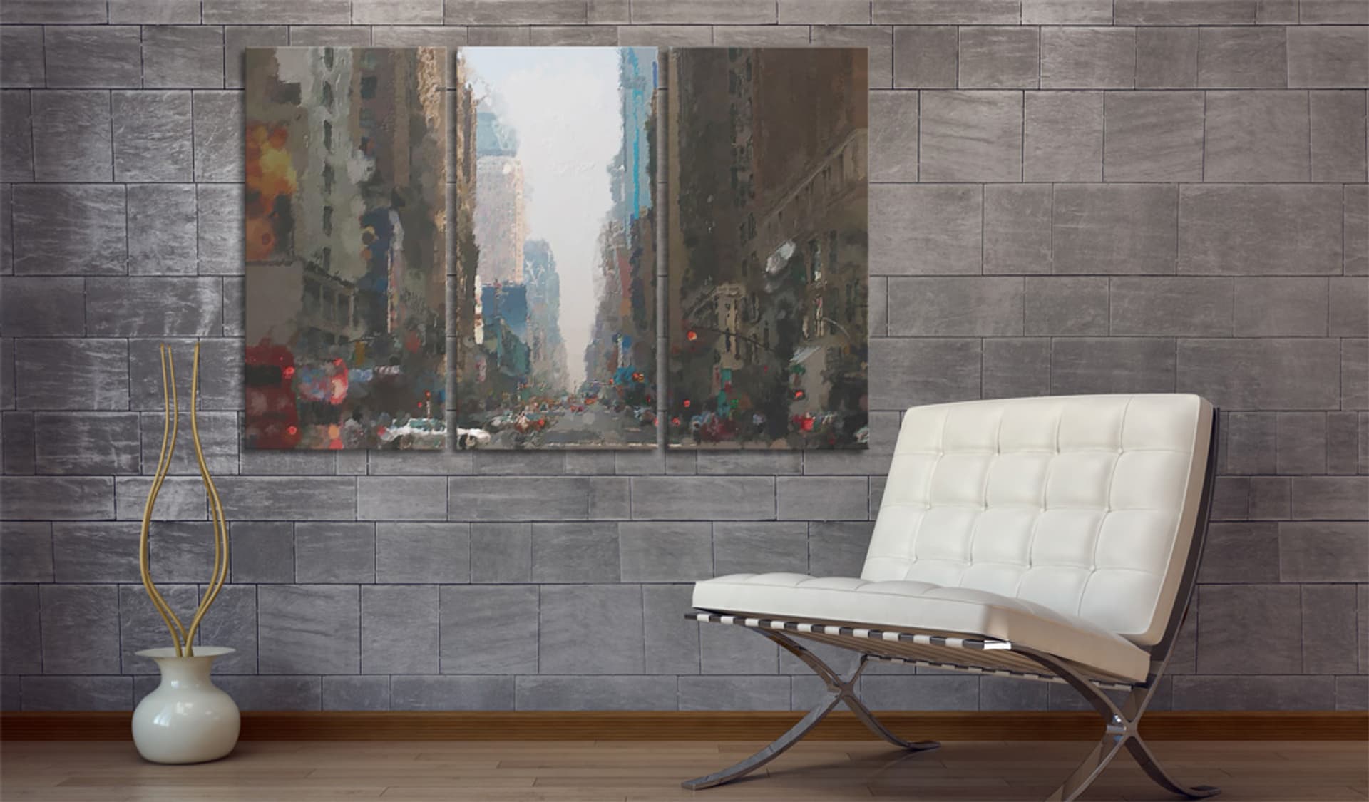 

Obraz - Rainy city behind the glass (rozmiar 60x40)