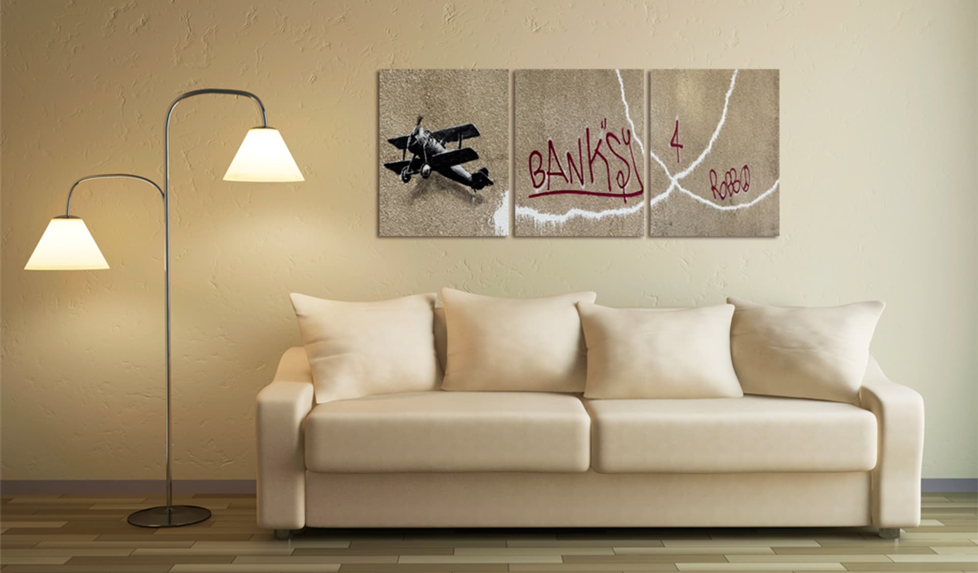 

Obraz - Samolot (Banksy) (rozmiar 60x30)