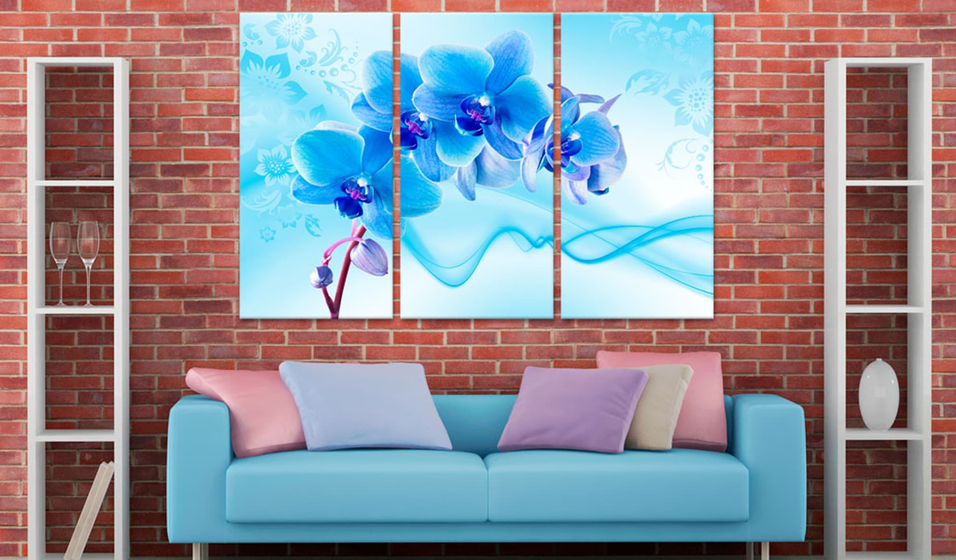 

Obraz - Eteryczna orchidea - błękit (rozmiar 90x60)