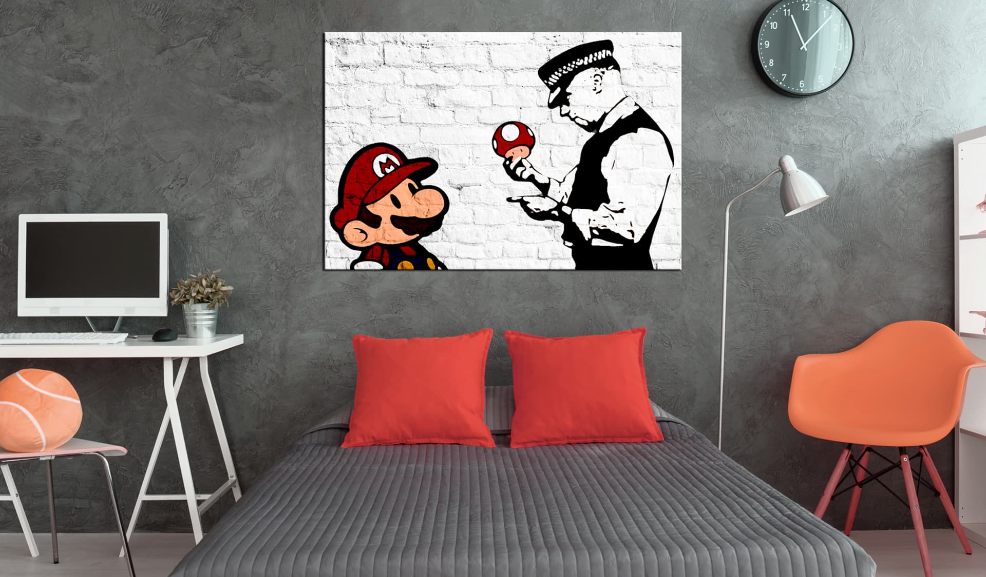 

Obraz - Banksy na cegle (rozmiar 90x60)