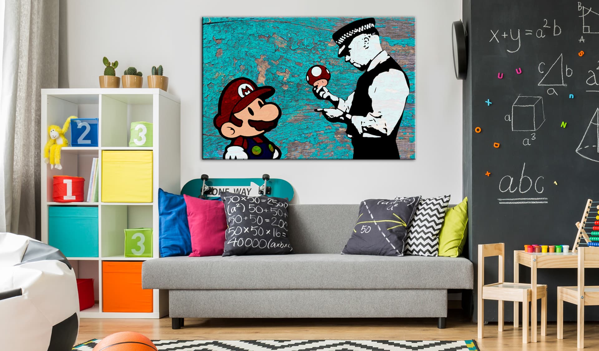 

Obraz - Banksy na drewnie (rozmiar 90x60)