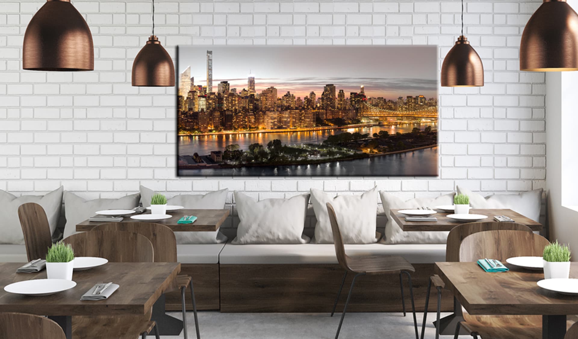 

Obraz - Wieczorny Manhattan (rozmiar 70x35)