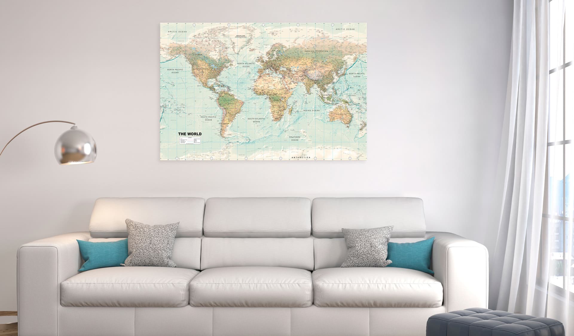 

Obraz - Mapa świata: Piękny świat (rozmiar 90x60)