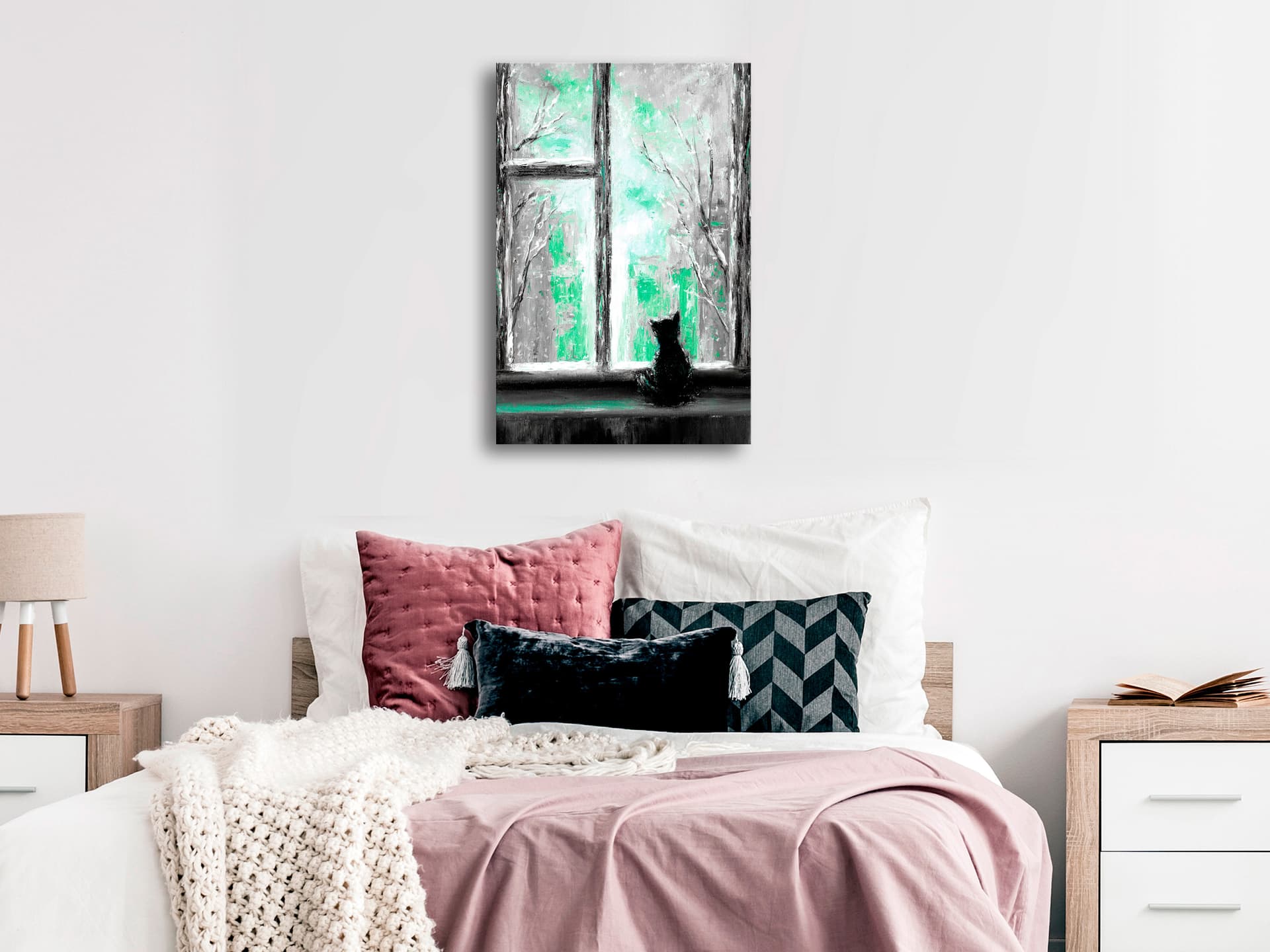 

Obraz - Tęskniący kotek (1-częściowy) pionowy zielony (rozmiar 60x90)