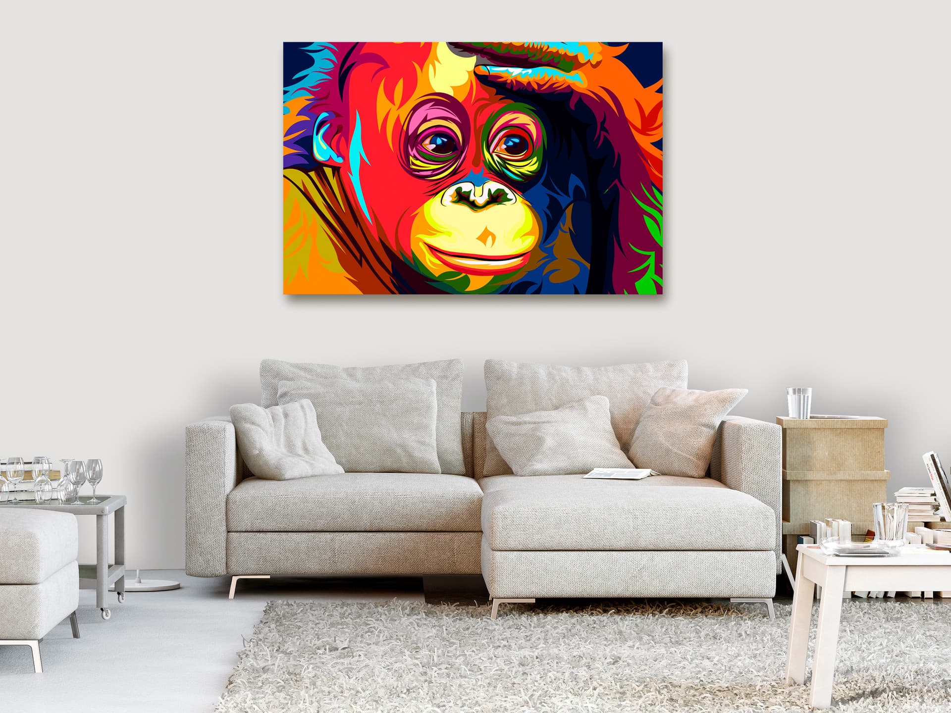

Obraz - Kolorowy orangutan (1-częściowy) szeroki (rozmiar 120x80)