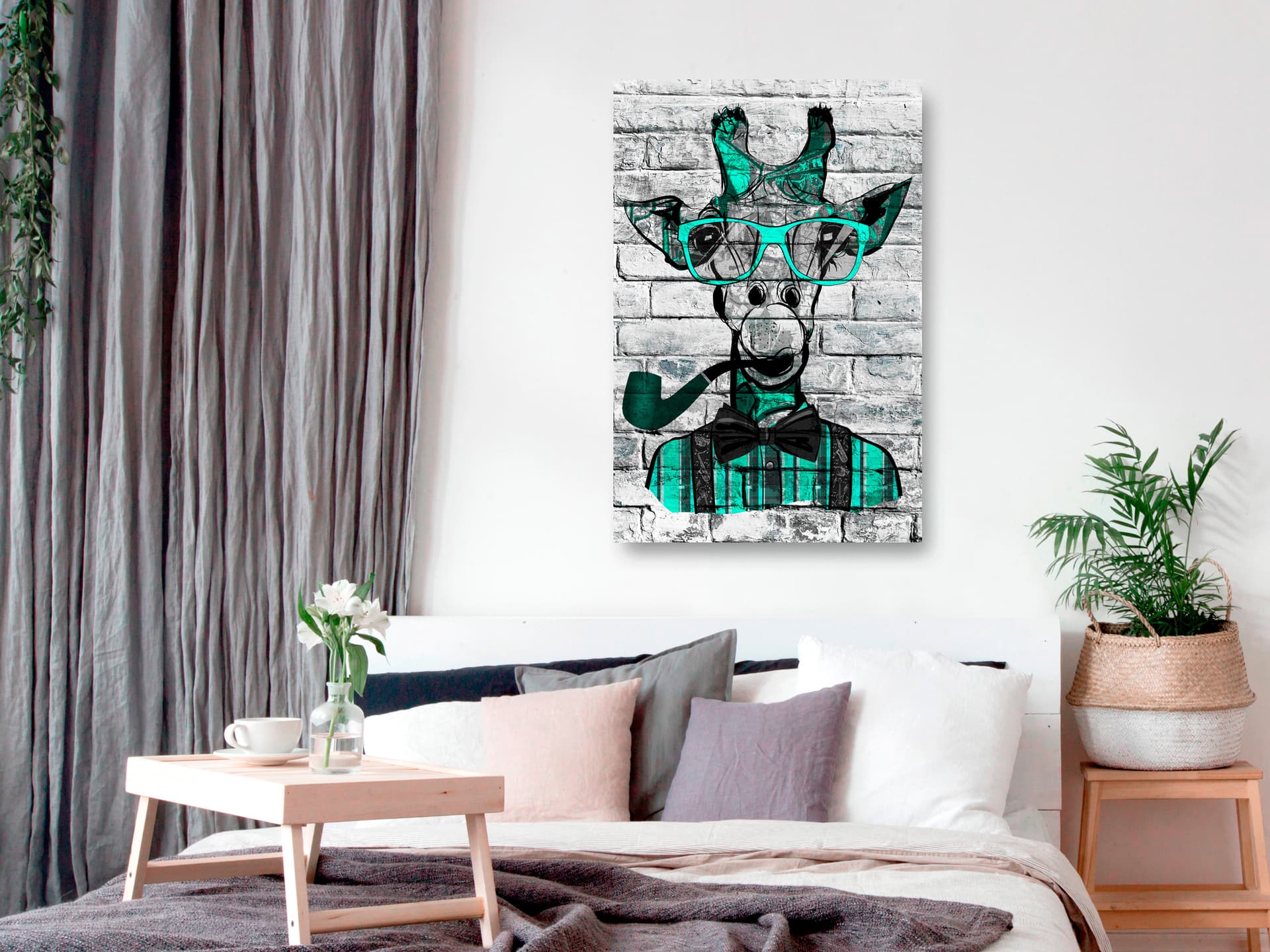 

Obraz - Żyrafa z fajką (1-częściowy) pionowy zielony (rozmiar 80x120)
