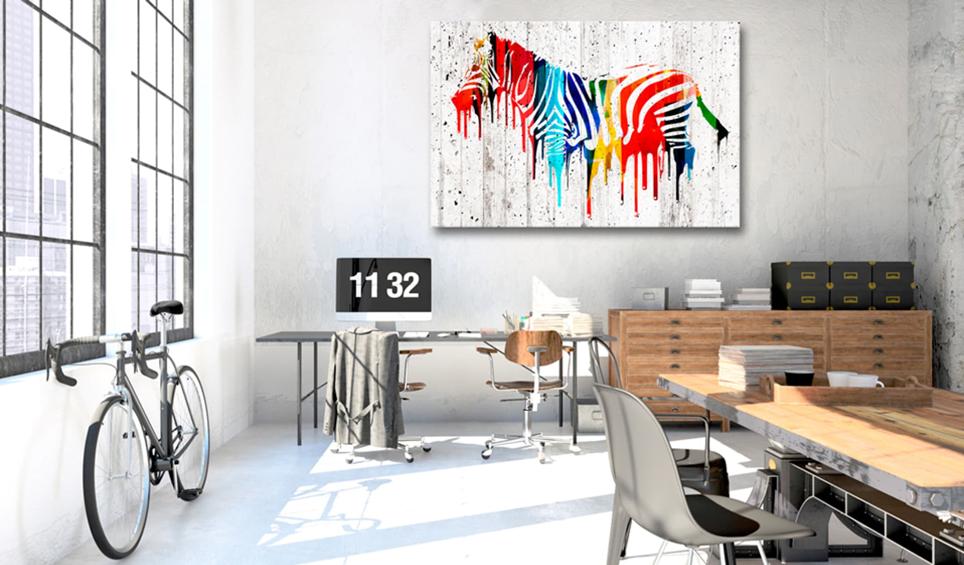 

Obraz - Kolorowa zebra (rozmiar 90x60)
