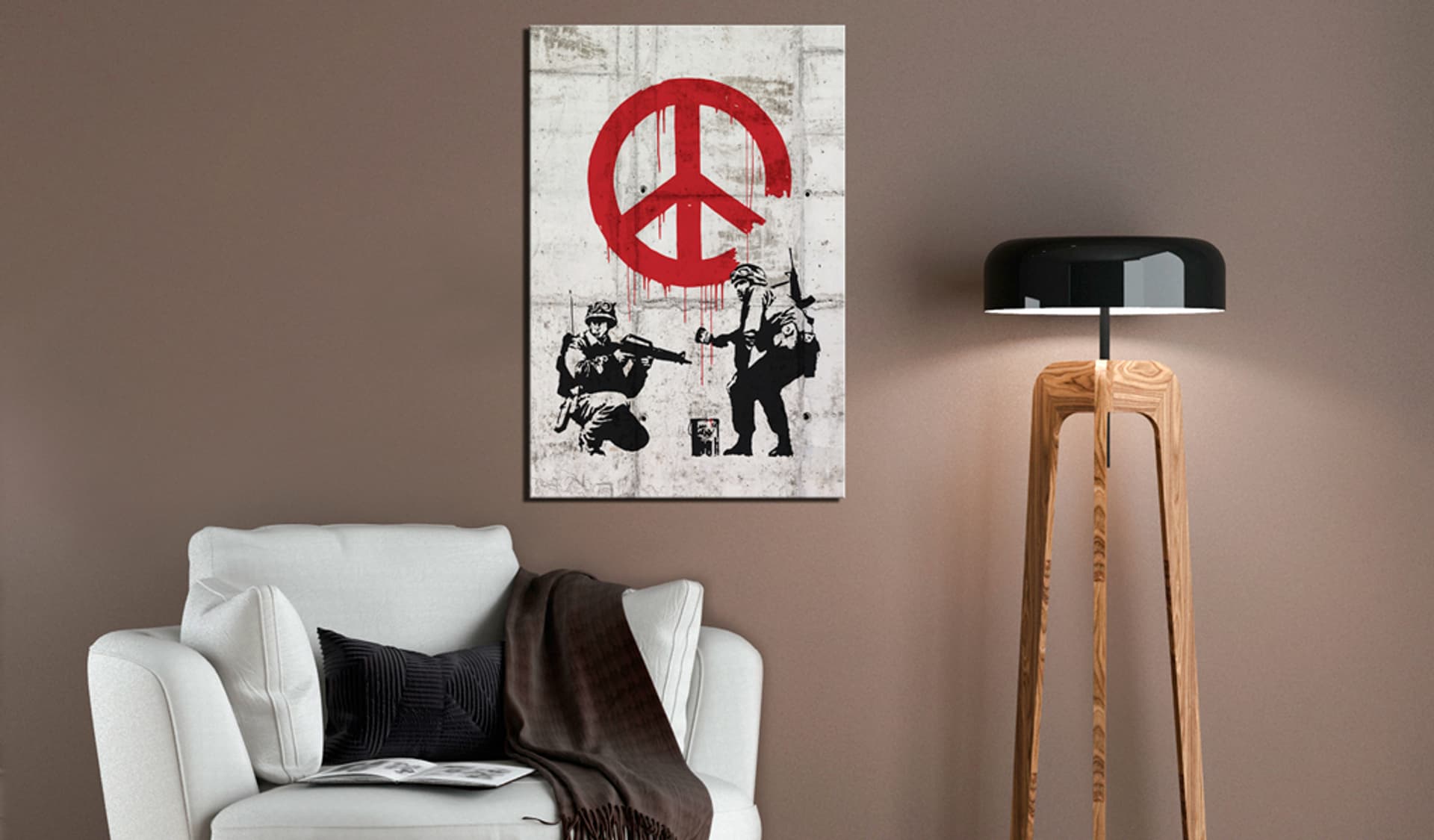 

Obraz - Soldiers Painting Peace by Banksy (rozmiar 60x90)