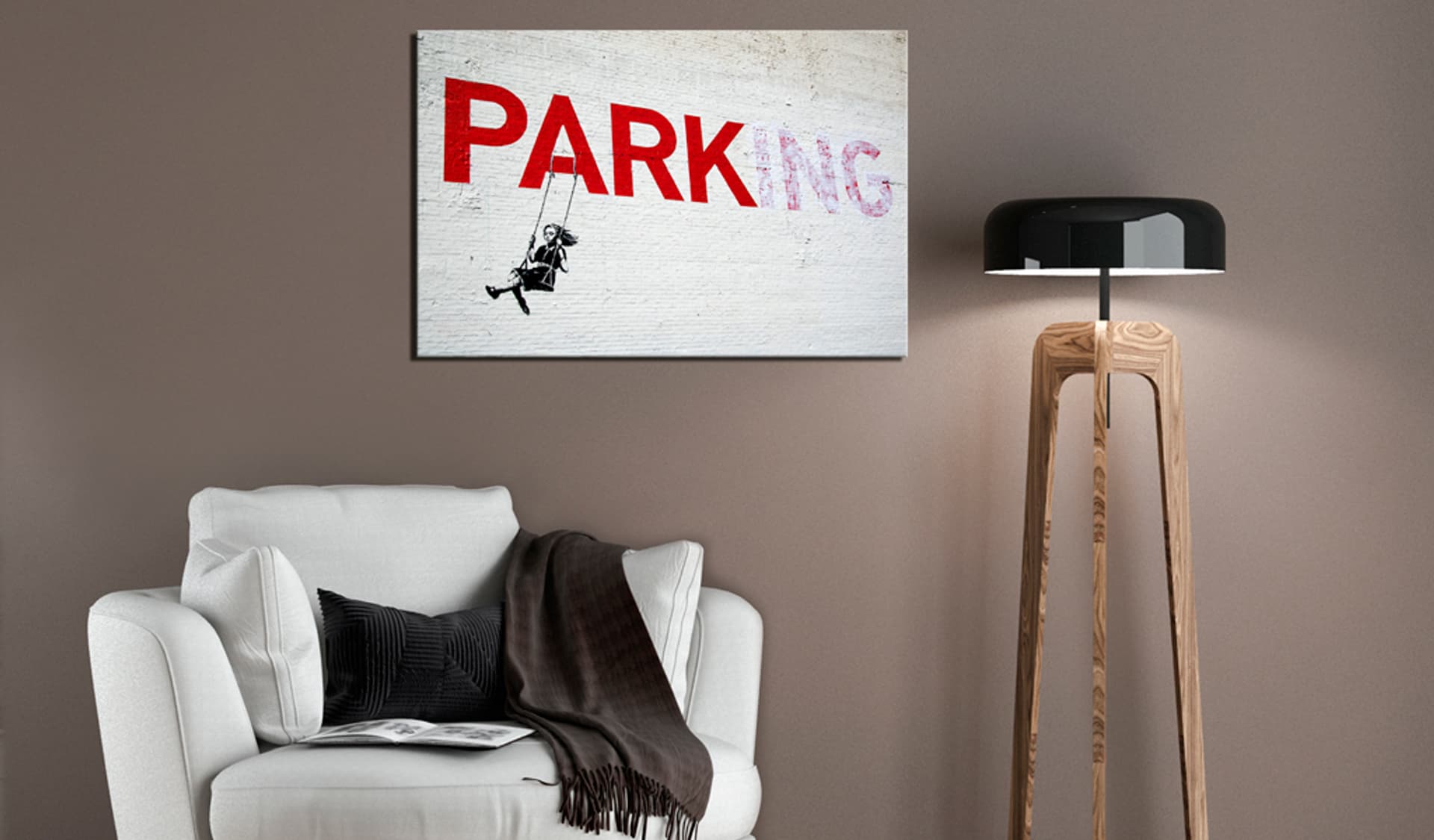 

Obraz - Parking Girl Swing by Banksy (rozmiar 90x60)