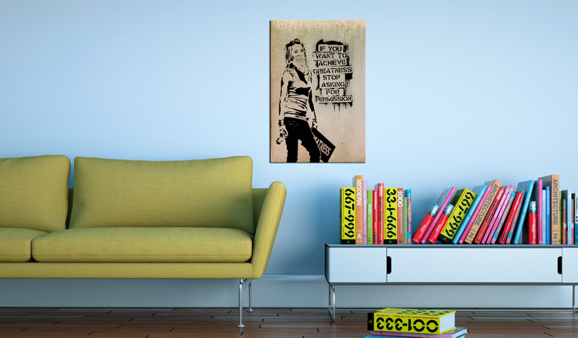 

Obraz - Graffiti Slogan by Banksy (rozmiar 60x90)