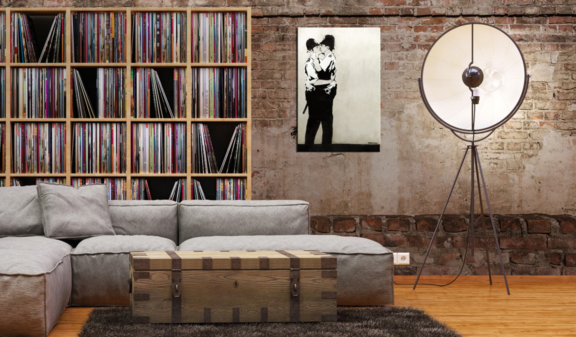 

Obraz - Kissing Coppers by Banksy (rozmiar 80x120)