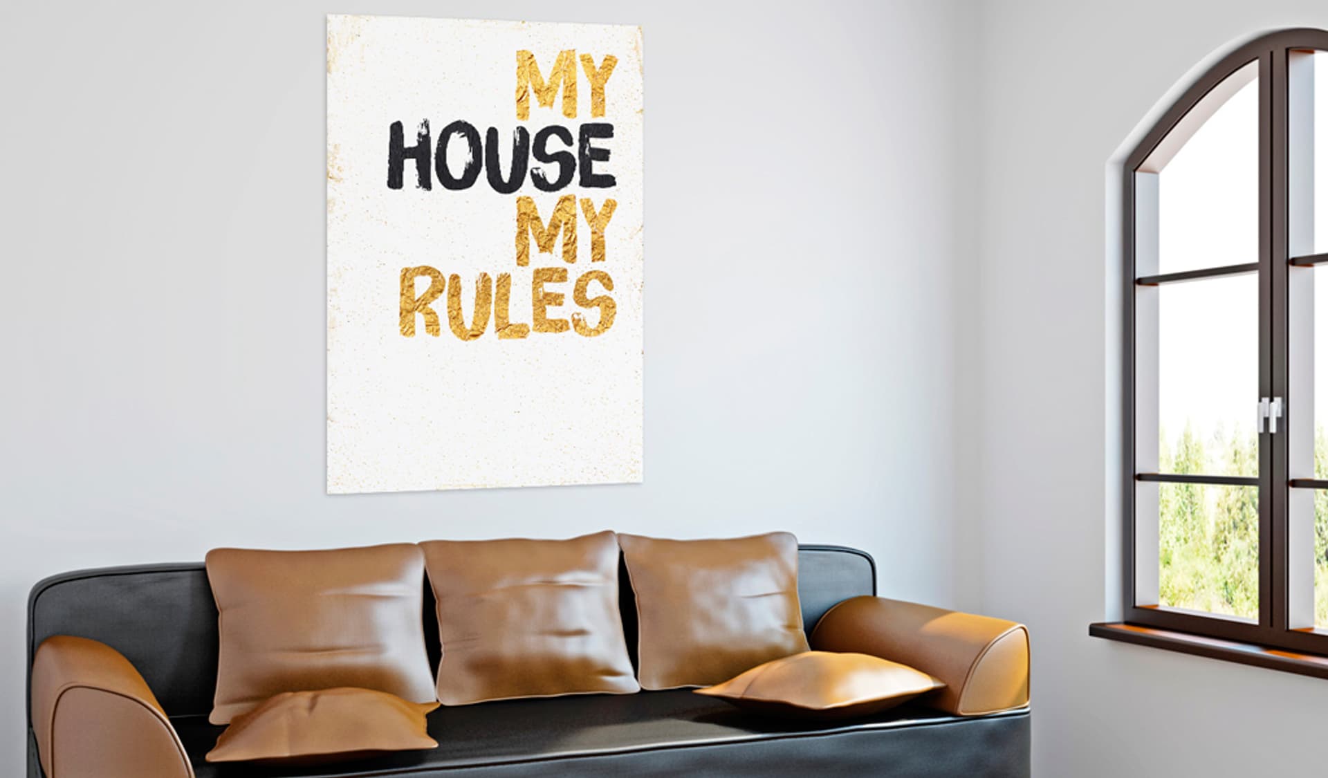 

Obraz - Mój dom: My house, my rules (rozmiar 80x120)