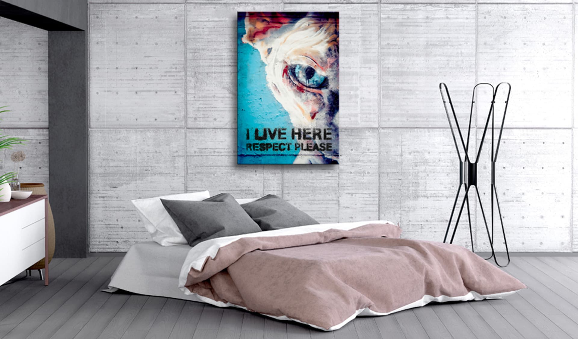 

Obraz - I Live Here, Respect Please (rozmiar 80x120)