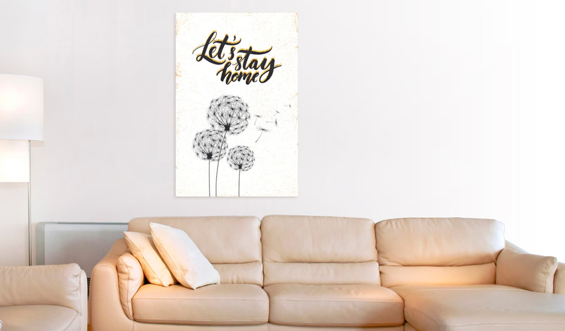 

Obraz - Mój dom: Let's stay home (rozmiar 60x90)