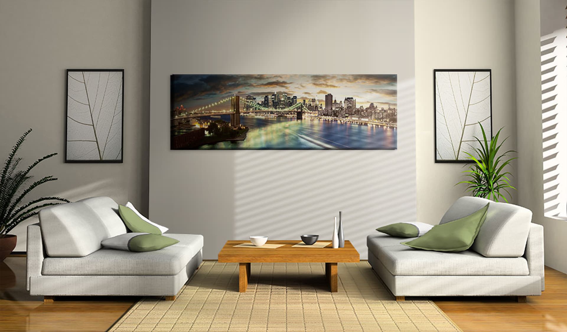 

Obraz - The East River at night (rozmiar 120x40)